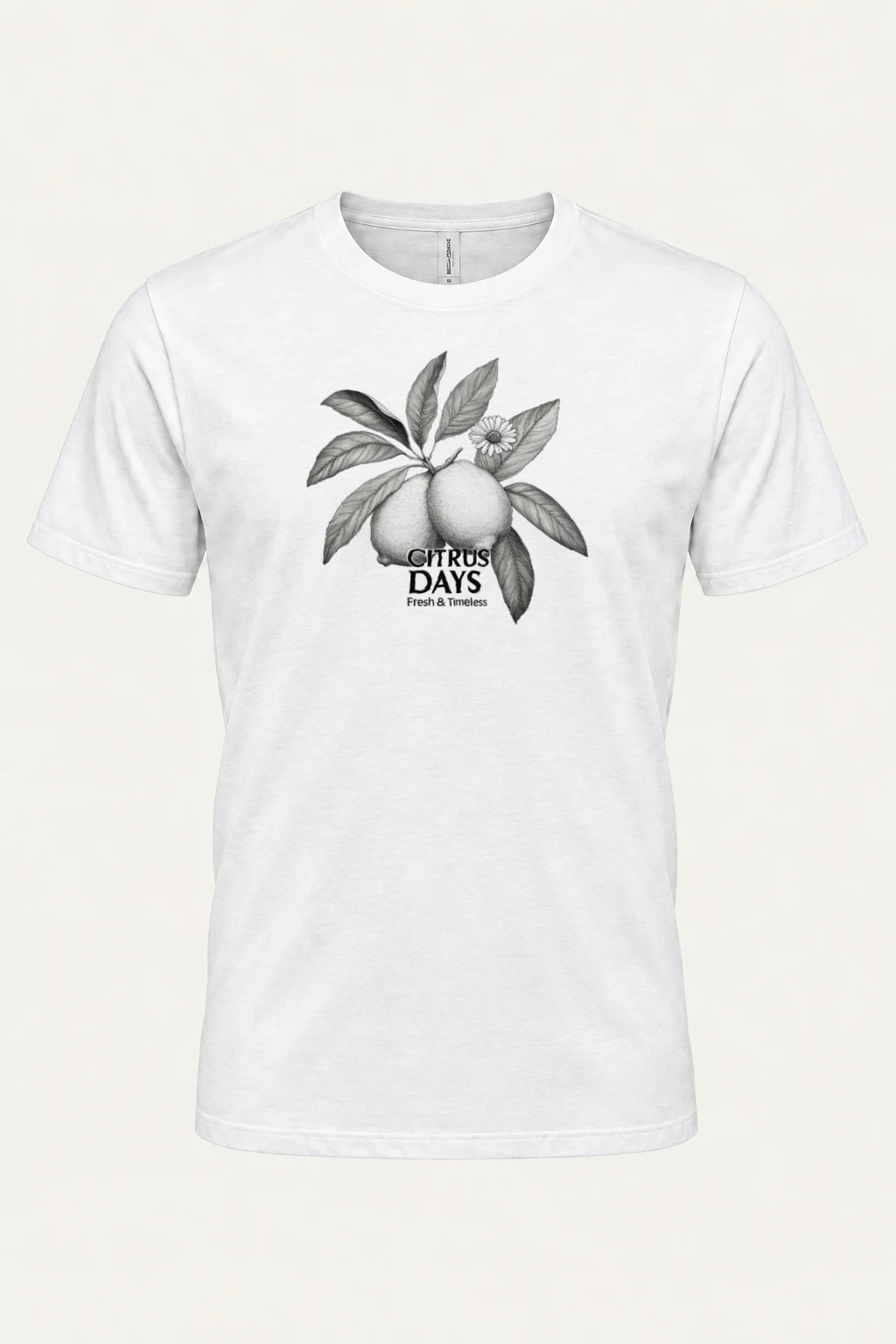 "Citrus Days" Heavyweight Unisex Crewneck T-shirt | Gildan 5000