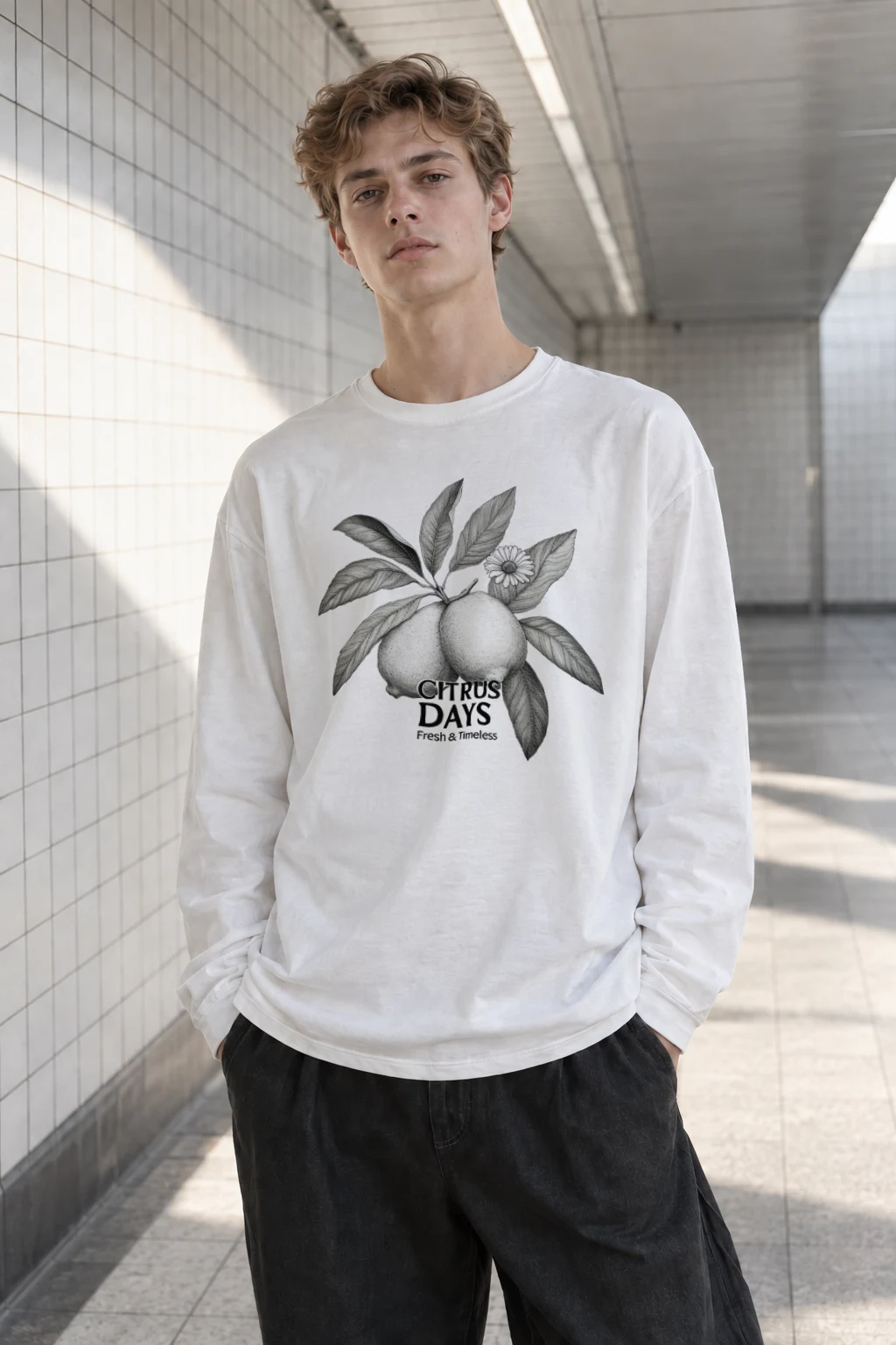 "Citrus Days" Unisex Longsleeve T-shirt | Gildan 2400