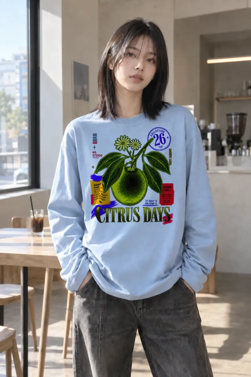 "Citrus Days" Unisex Longsleeve T-shirt | Gildan 2400