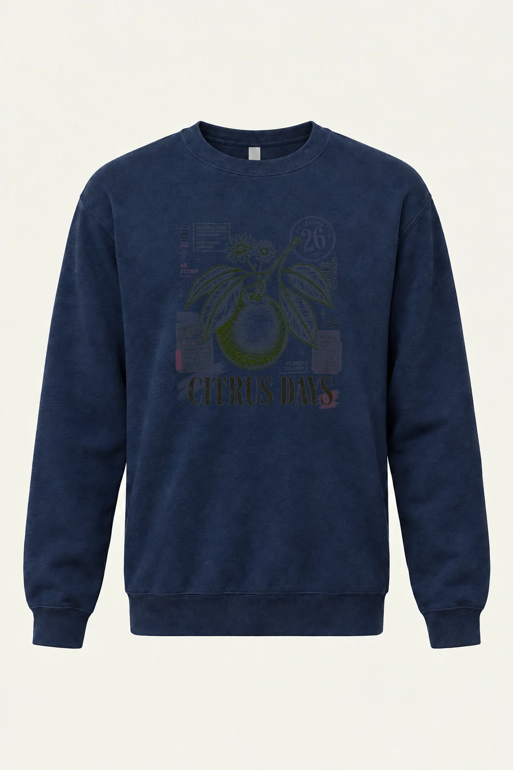 "Citrus Days" Unisex Sponge Fleece Crewneck Sweatshirt | Bella + Canvas 3901