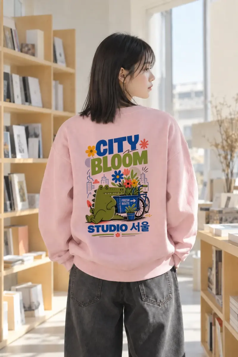 "City Bloom Fresh Route" Heavy Blend Unisex Crewneck Sweatshirt | Gildan 18000