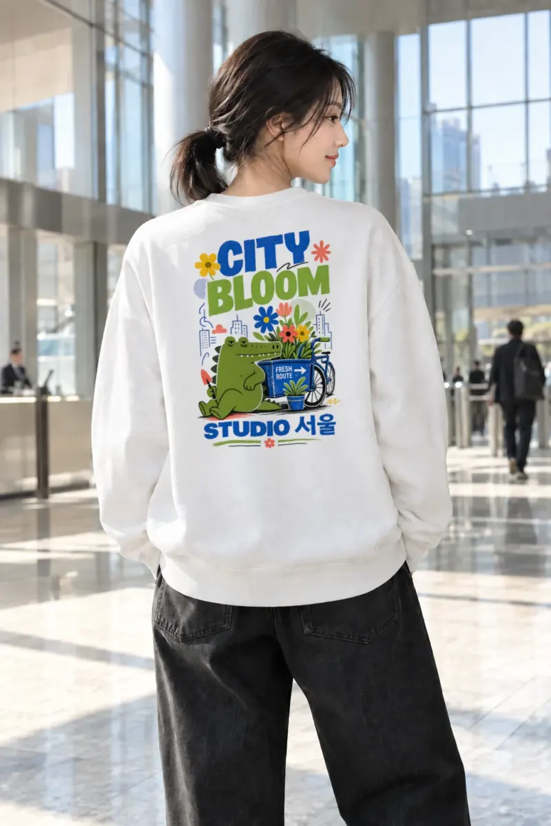 "City Bloom Route" Heavy Blend Unisex Crewneck Sweatshirt | Gildan 18000