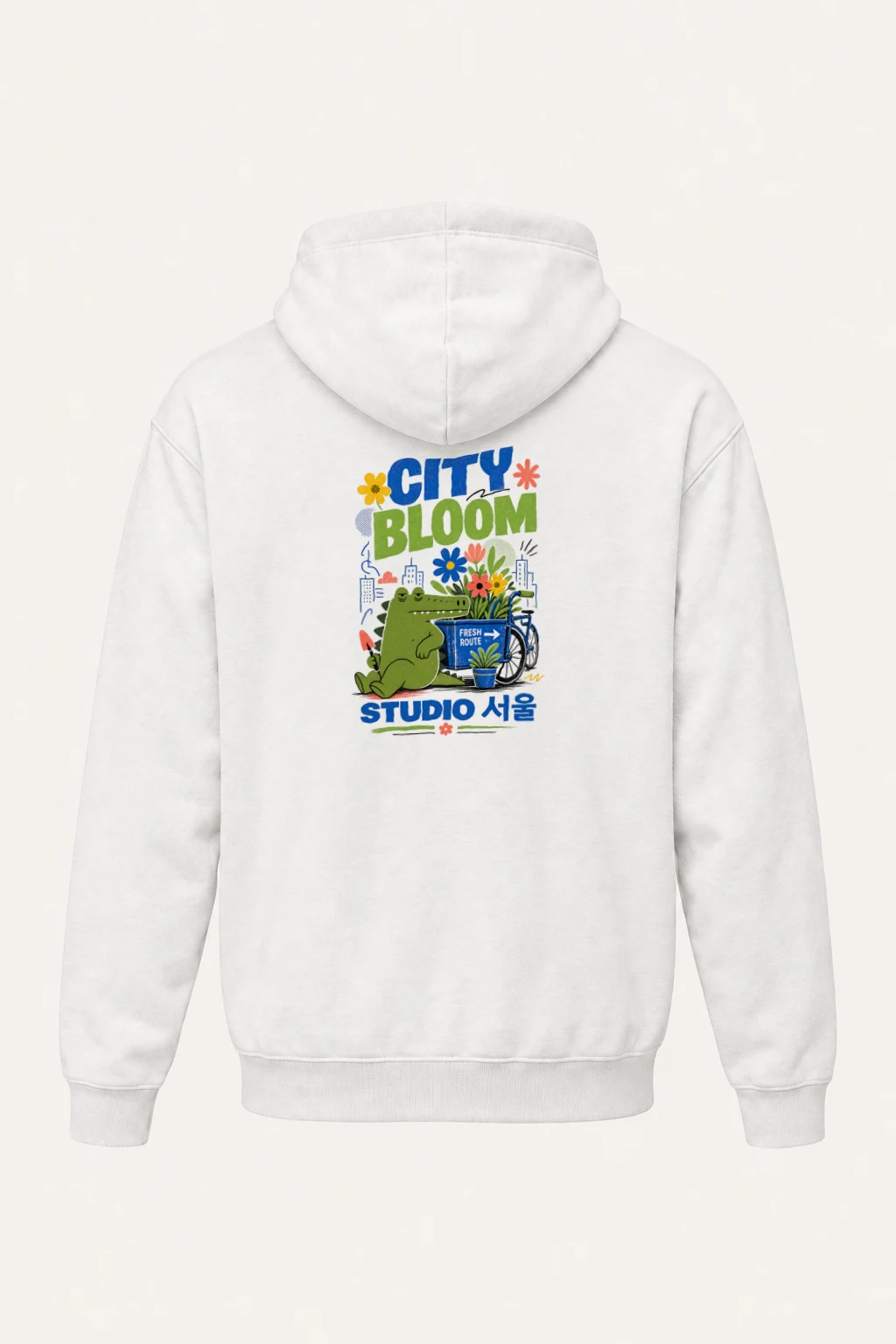 "City Bloom Route" Heavy Blend Unisex Pullover Hoodie | Gildan 18500