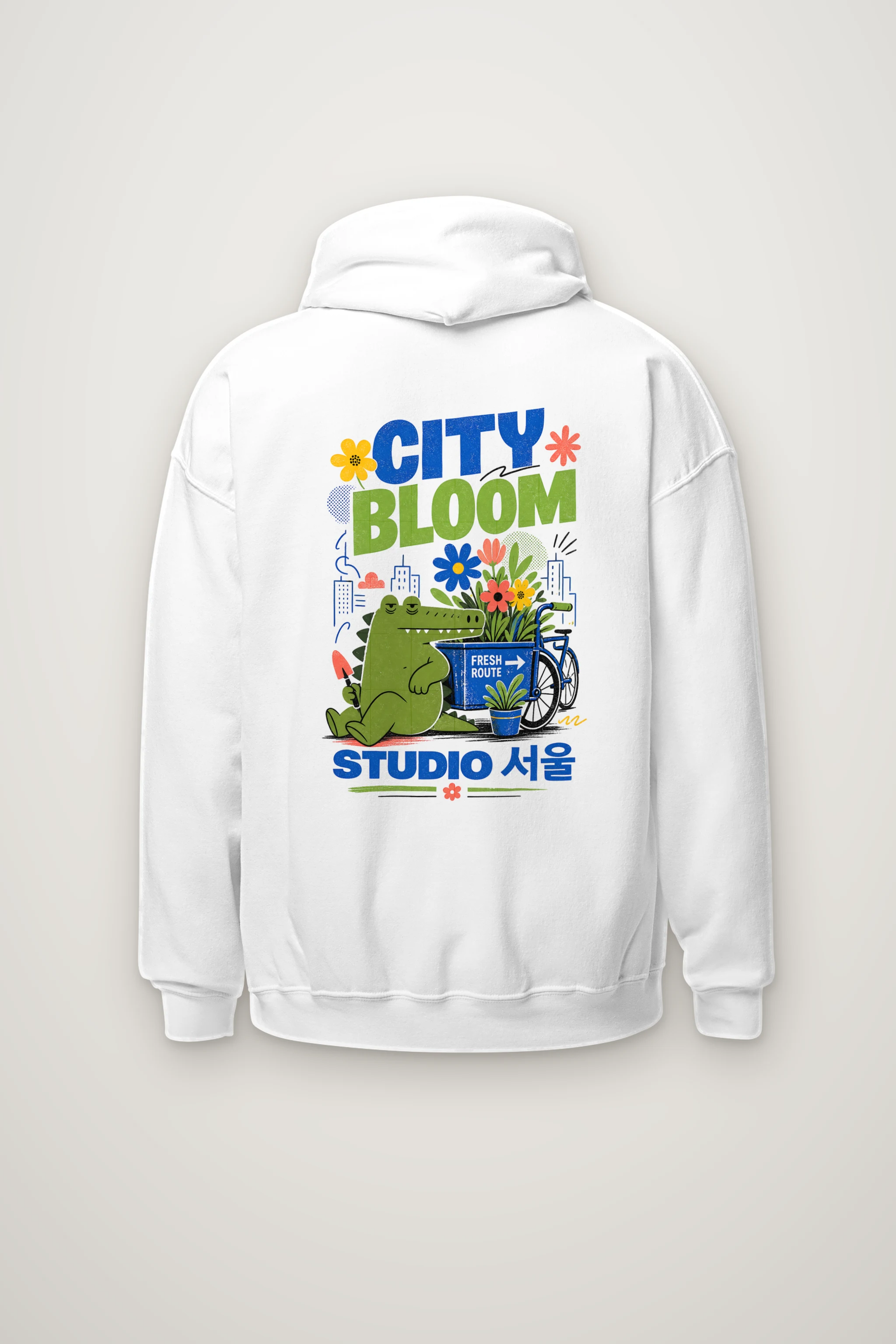 "City Bloom Route" Heavy Blend Unisex Pullover Hoodie