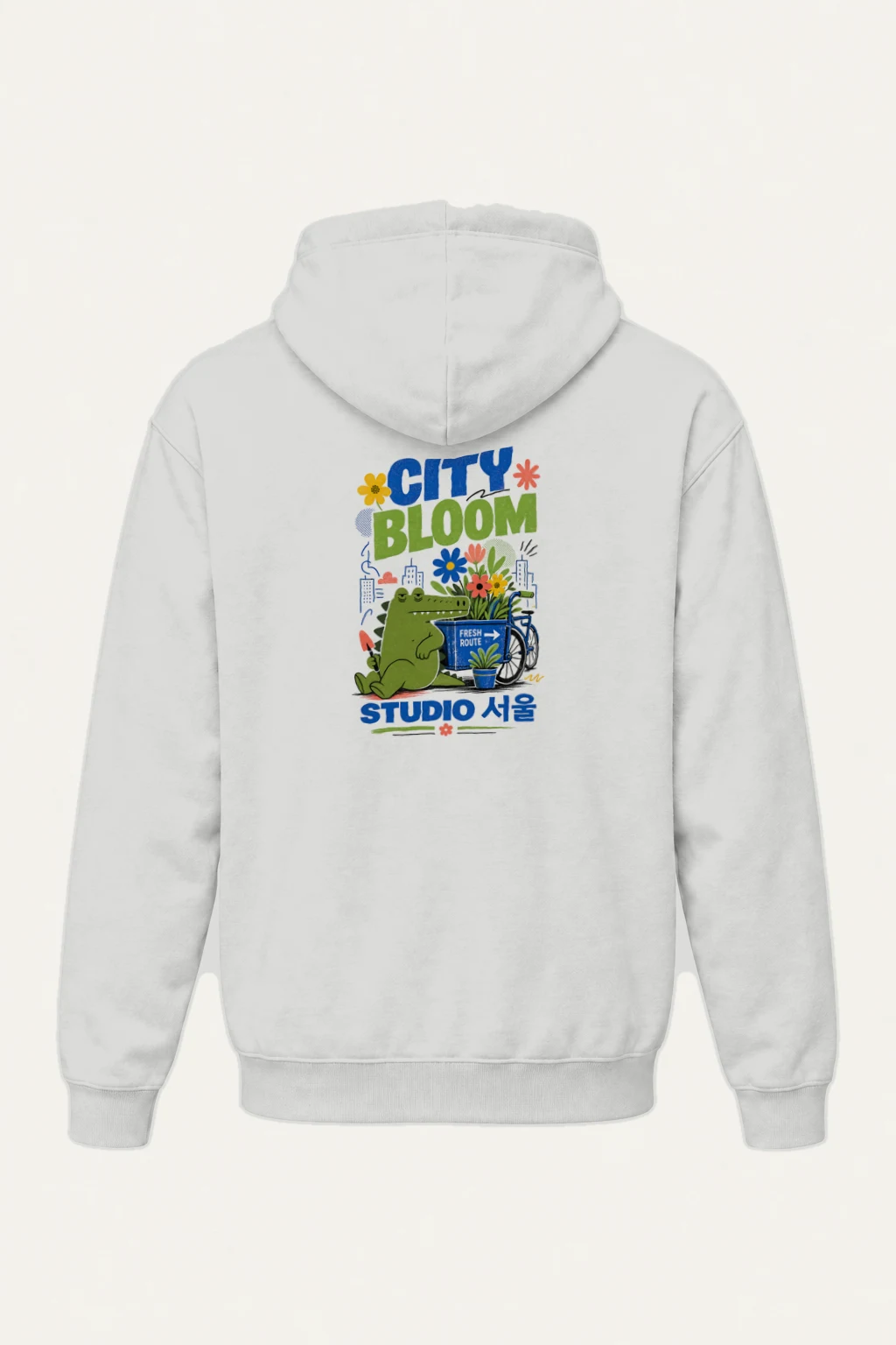 "City Bloom Route" Heavy Blend Unisex Pullover Hoodie | Gildan 18500