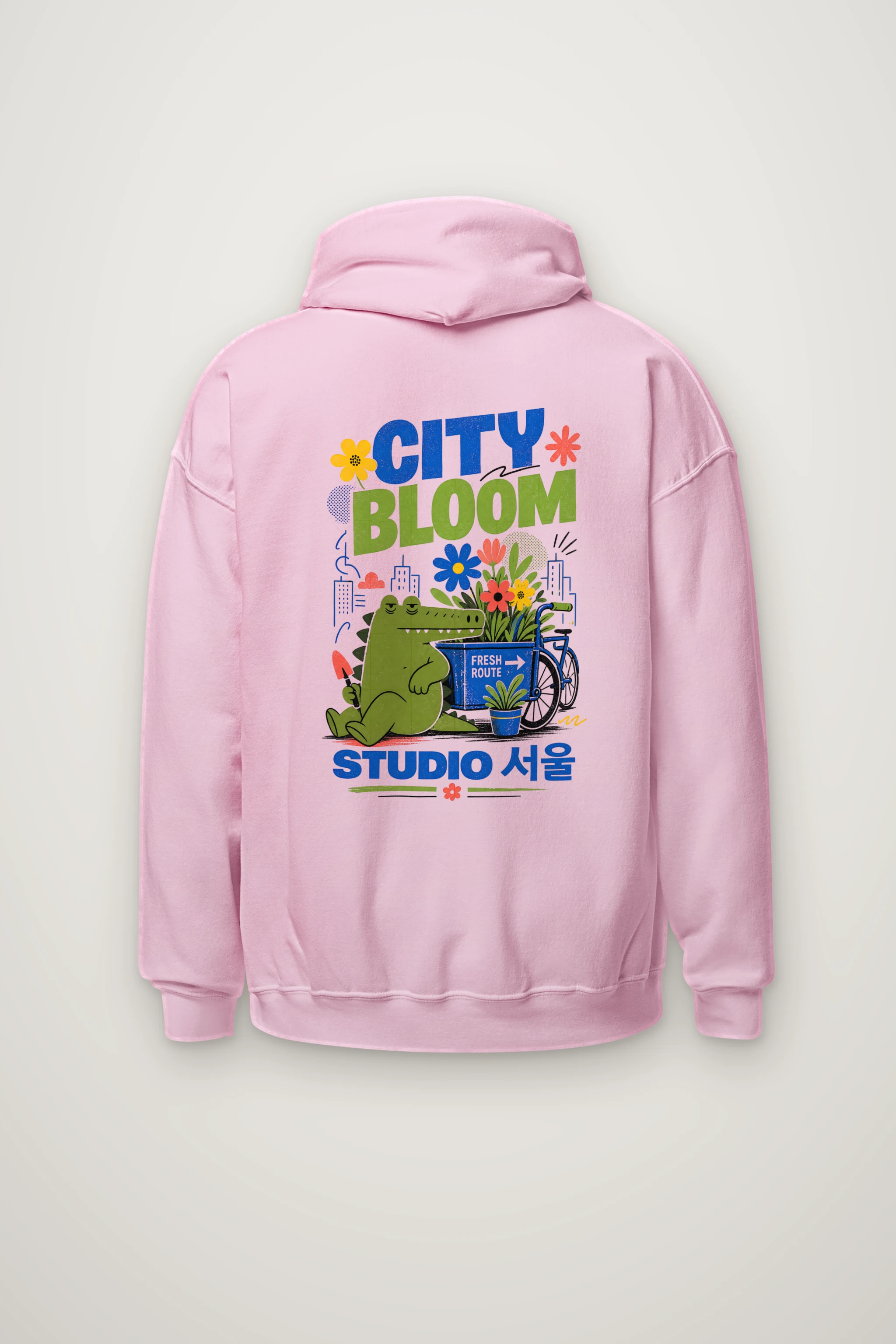 "City Bloom Route" Heavy Blend Unisex Pullover Hoodie