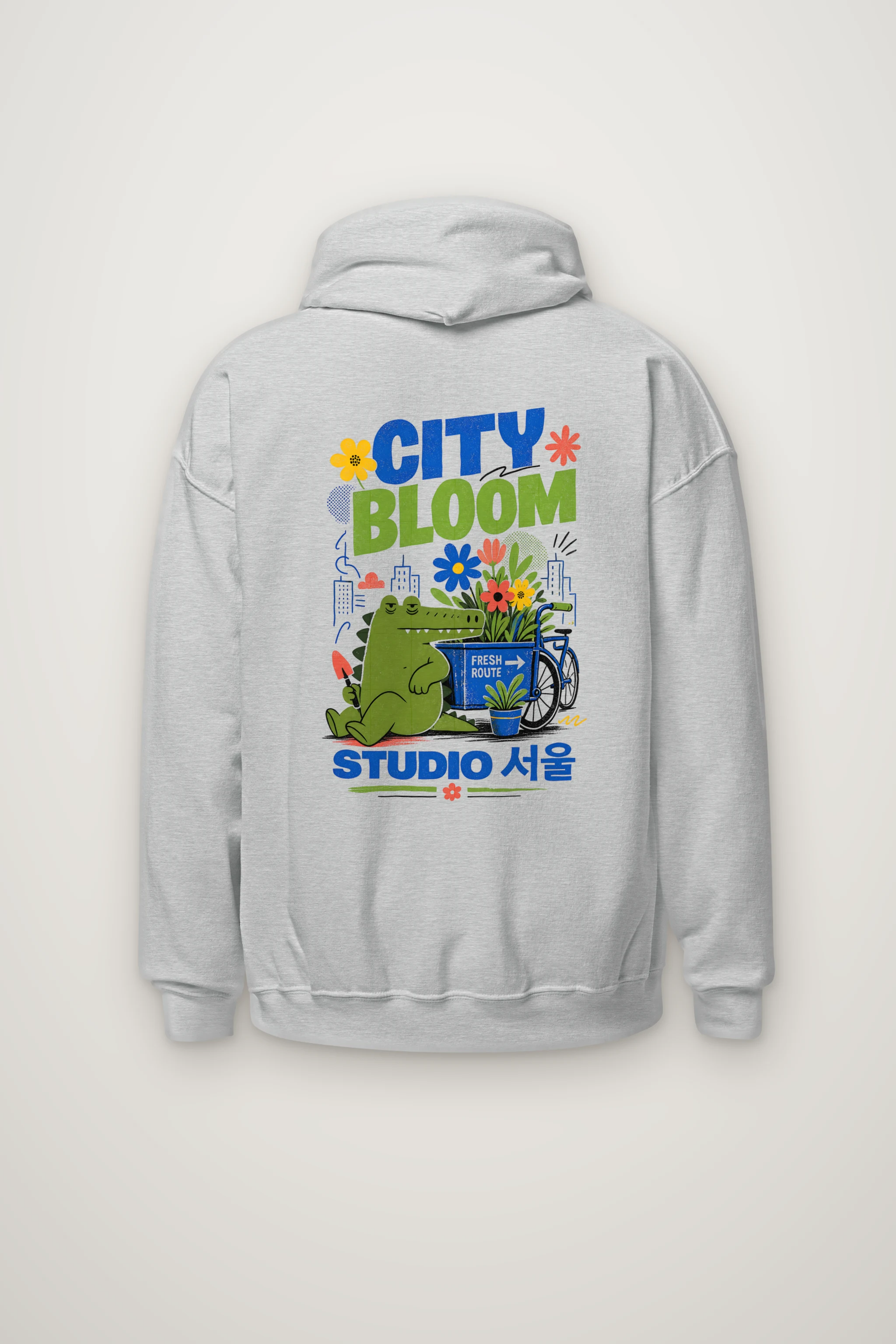 "City Bloom Route" Heavy Blend Unisex Pullover Hoodie