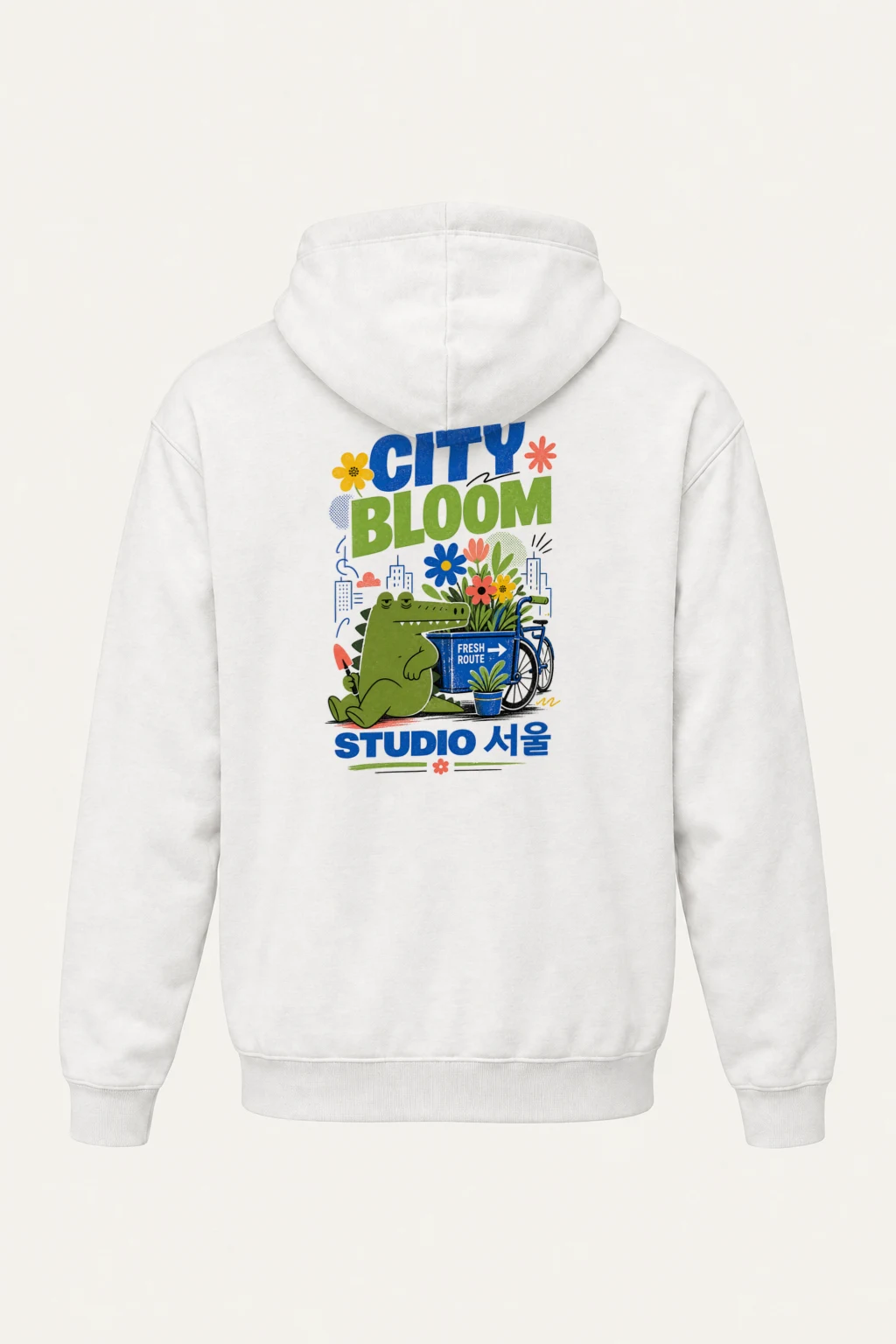 "City Bloom Studio" Heavy Blend Unisex Pullover Hoodie | Gildan 18500