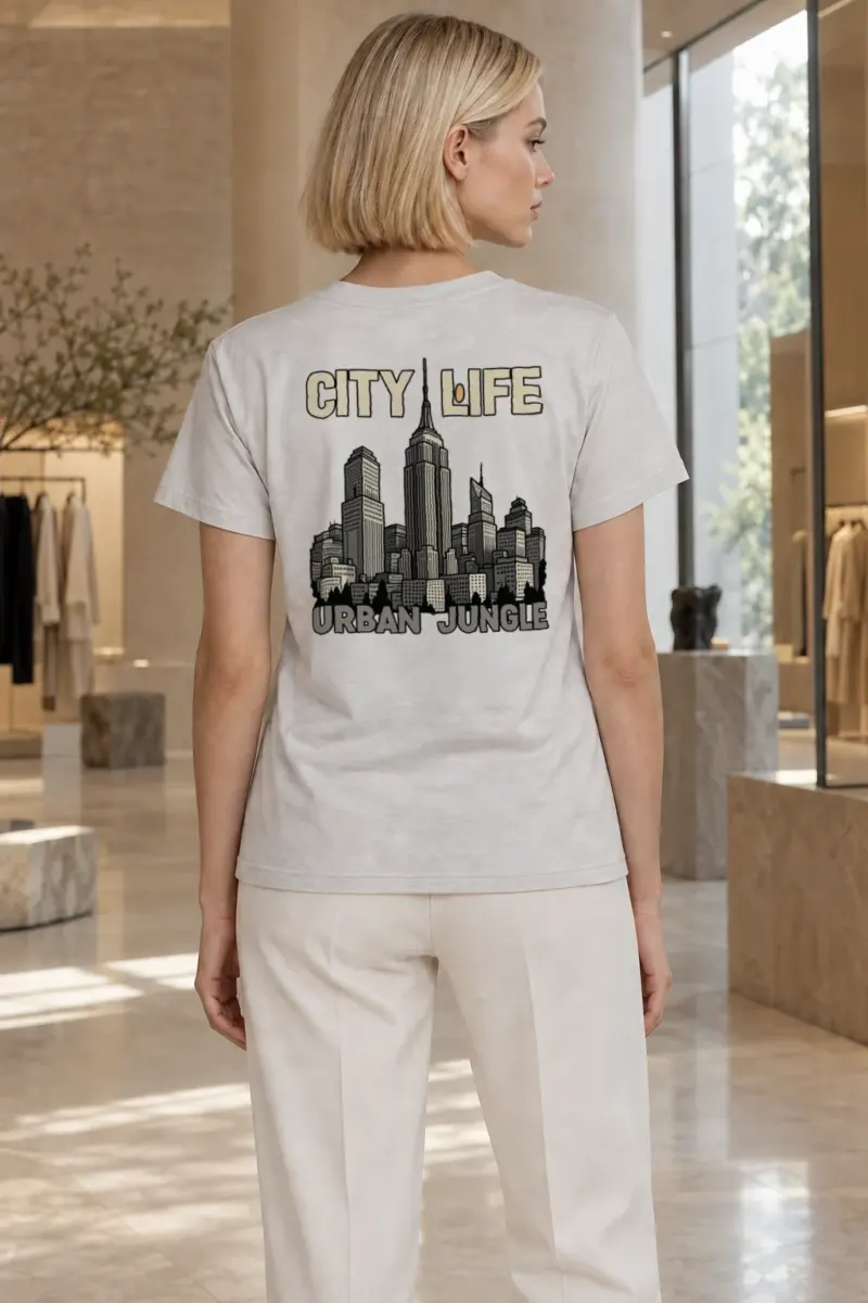 "City Life Urban Jungle" Heavyweight Unisex Crewneck T-shirt | Gildan 5000