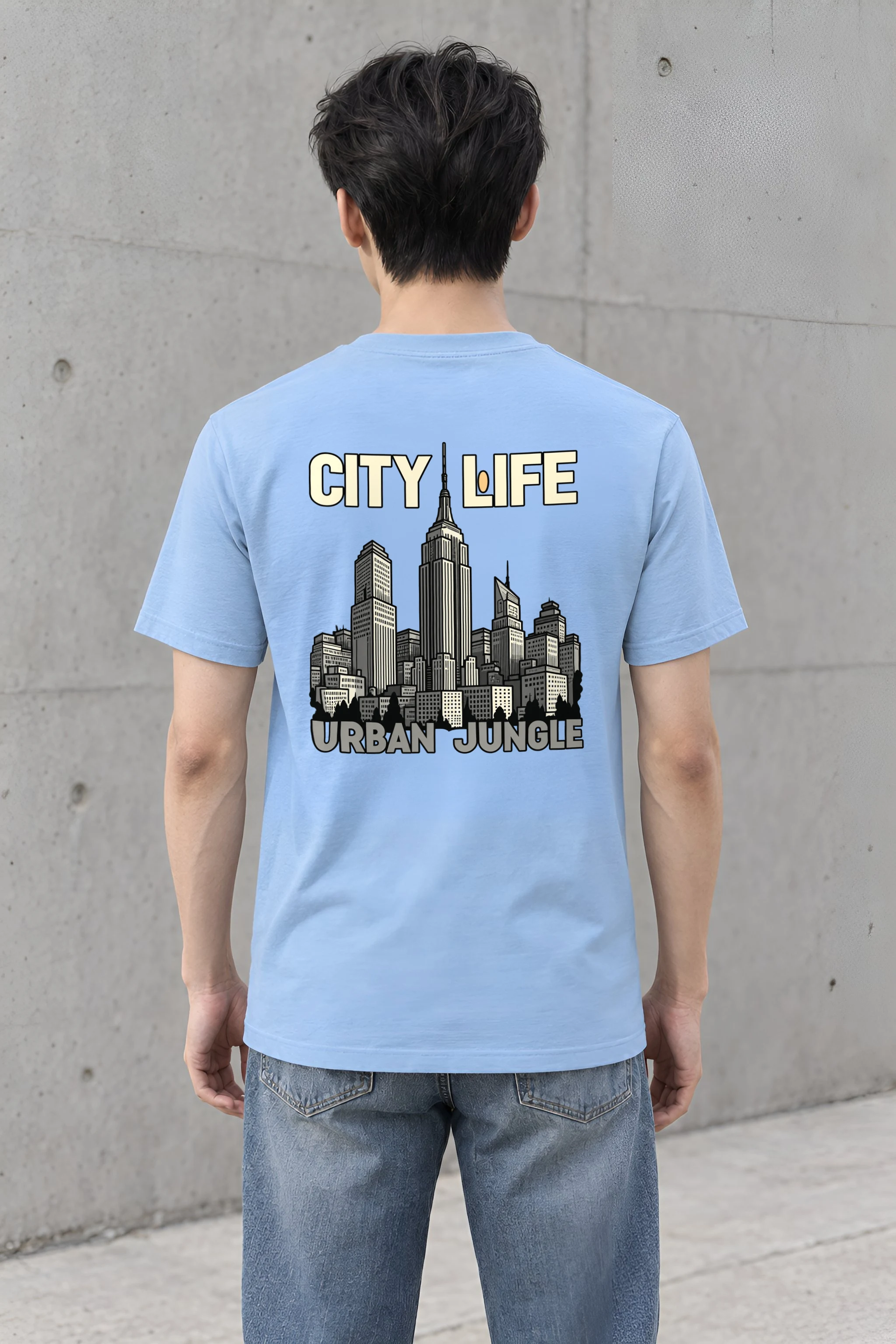 "City Life Urban Jungle" Heavyweight Unisex Crewneck T-shirt