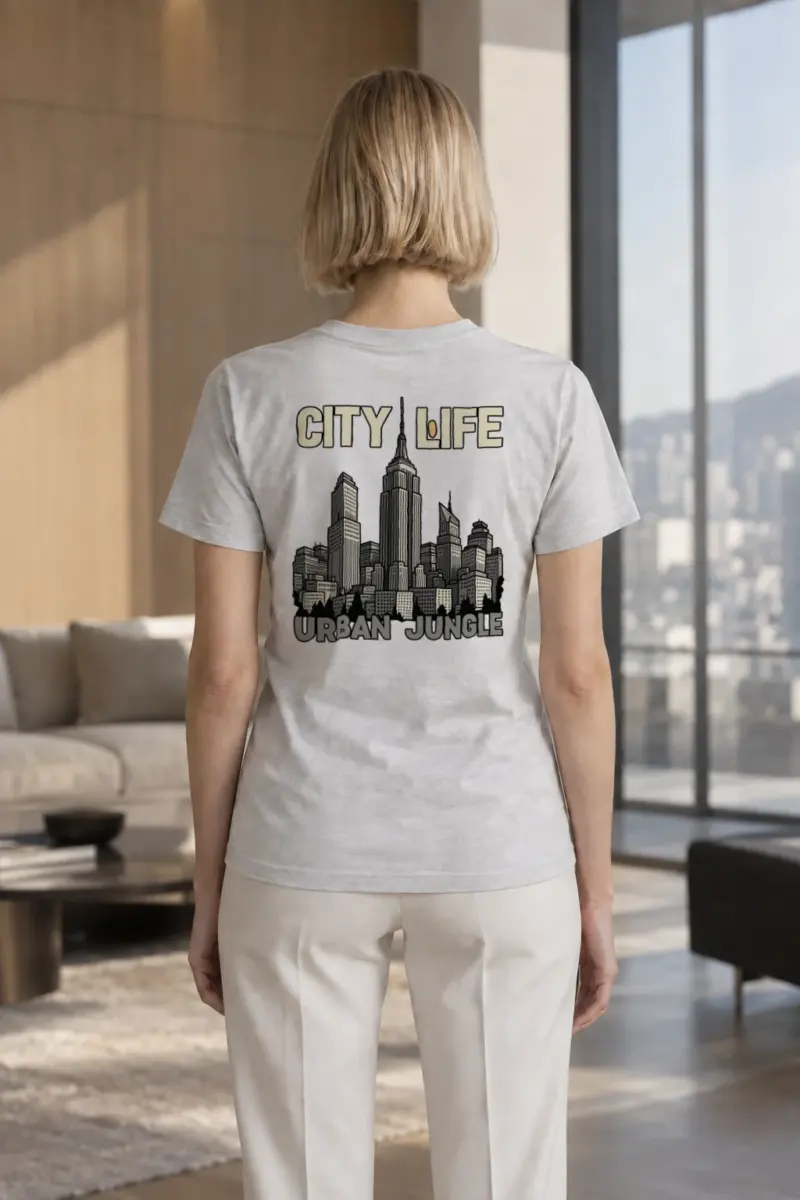 "City Life Urban Jungle" Heavyweight Unisex Crewneck T-shirt | Gildan 5000