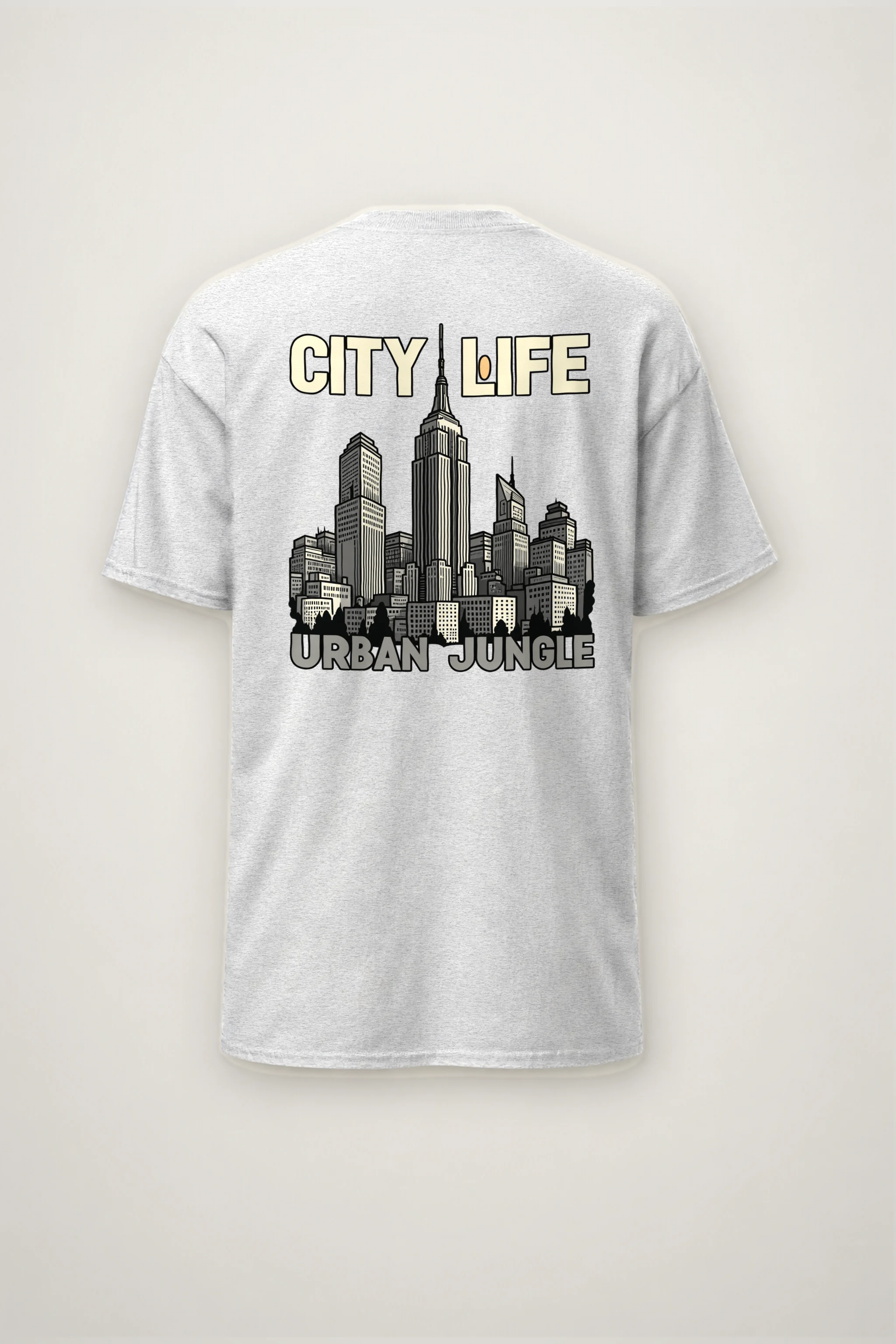 "City Life Urban Jungle" Heavyweight Unisex Crewneck T-shirt