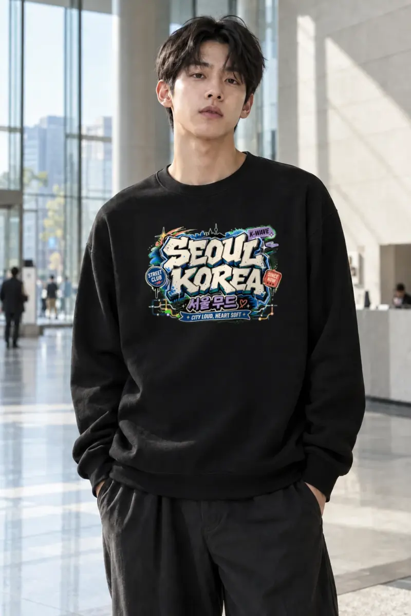 "City Loud, Heart Soft" Heavy Blend Unisex Crewneck Sweatshirt | Gildan 18000