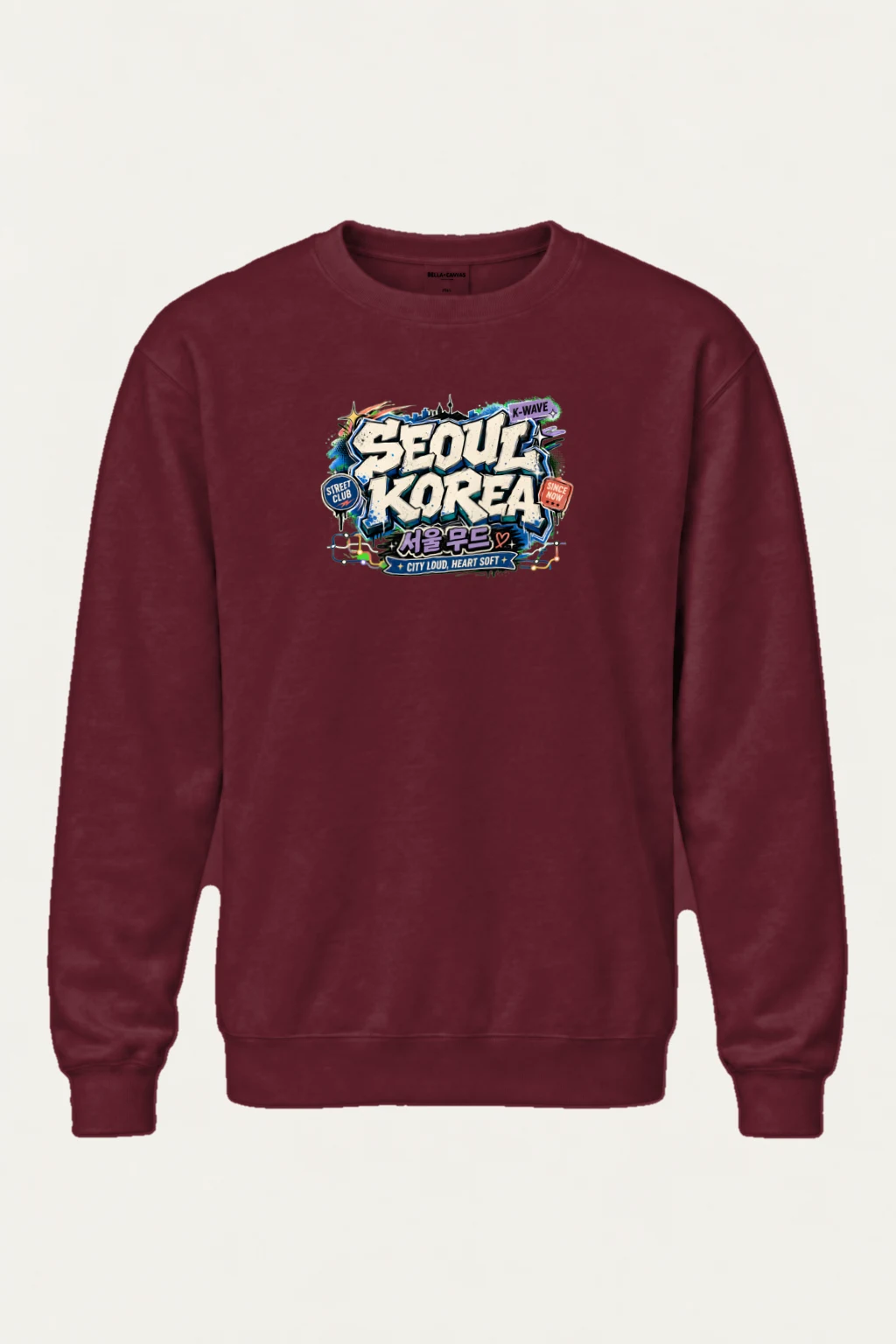 "City Loud, Heart Soft" Heavy Blend Unisex Crewneck Sweatshirt | Gildan 18000