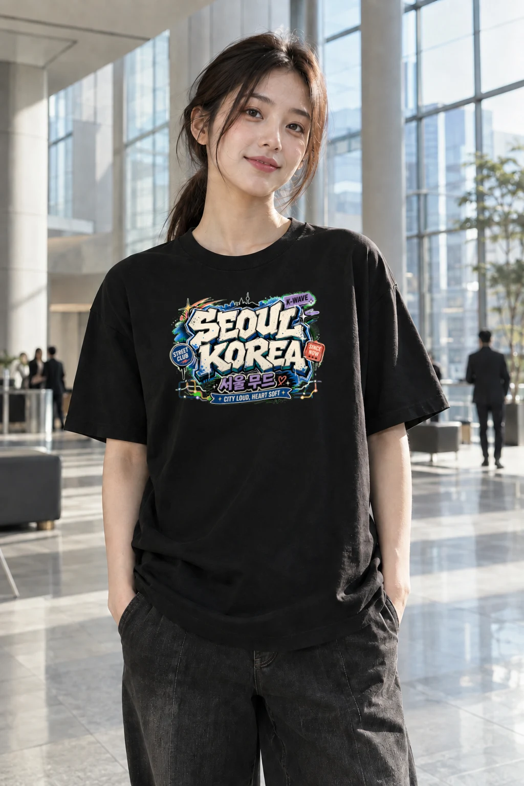"City Loud, Heart Soft" Heavyweight Unisex Crewneck T-shirt | Gildan 5000