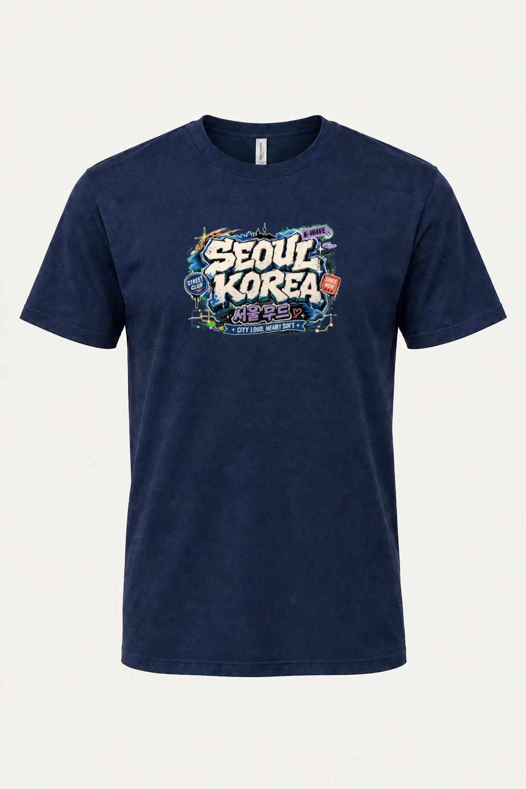 "City Loud, Heart Soft" Heavyweight Unisex Crewneck T-shirt | Gildan 5000