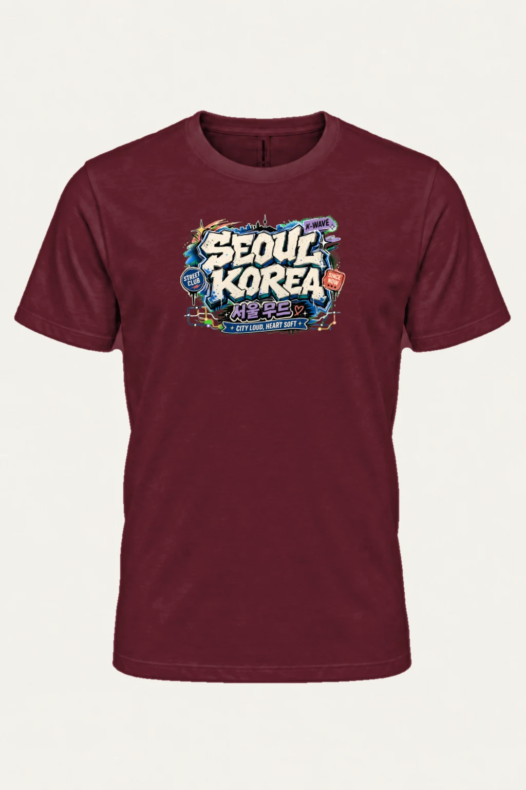 "City Loud, Heart Soft" Heavyweight Unisex Crewneck T-shirt | Gildan 5000
