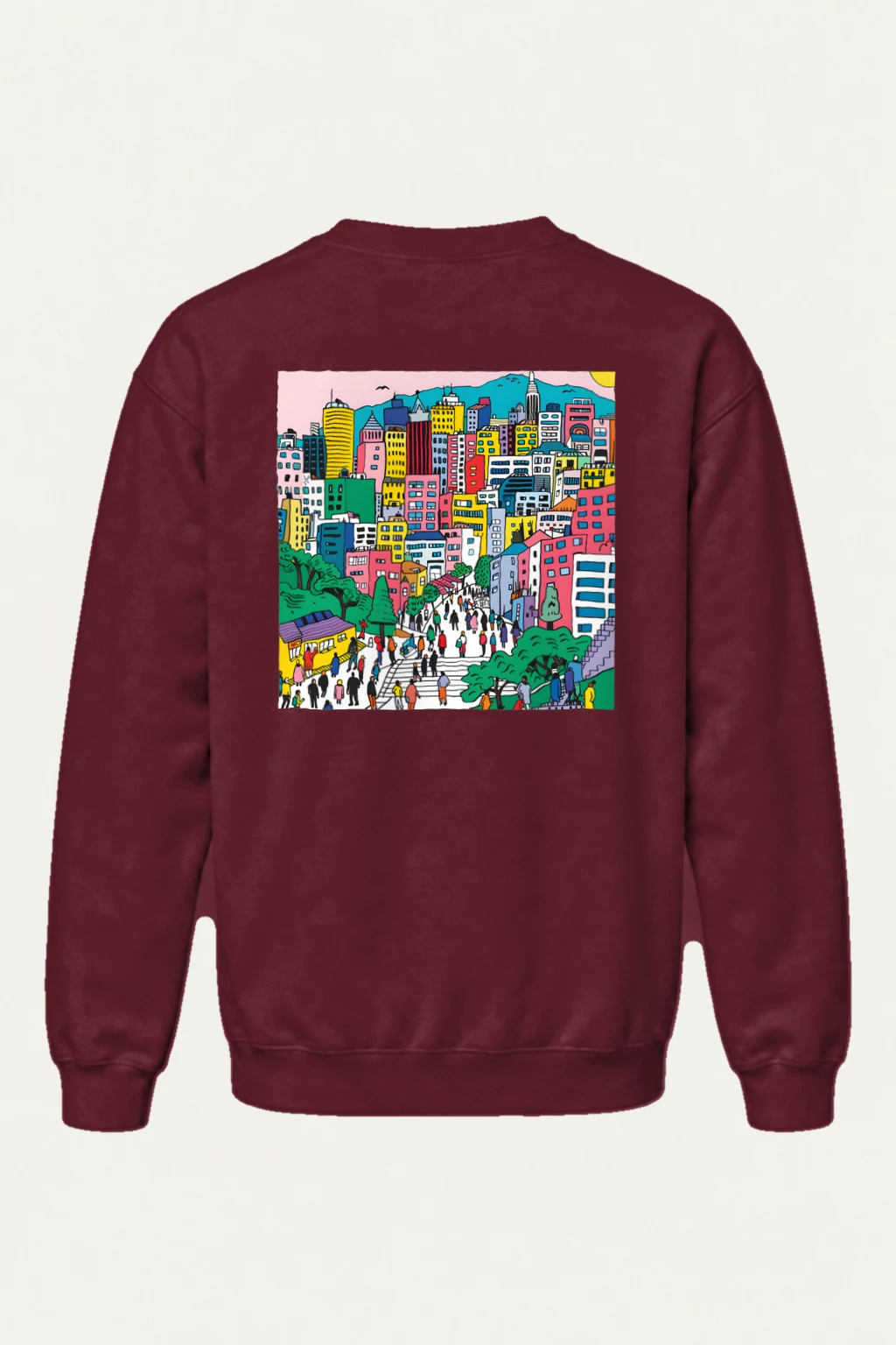 "City Mountain Rush" Heavy Blend Unisex Crewneck Sweatshirt | Gildan 18000