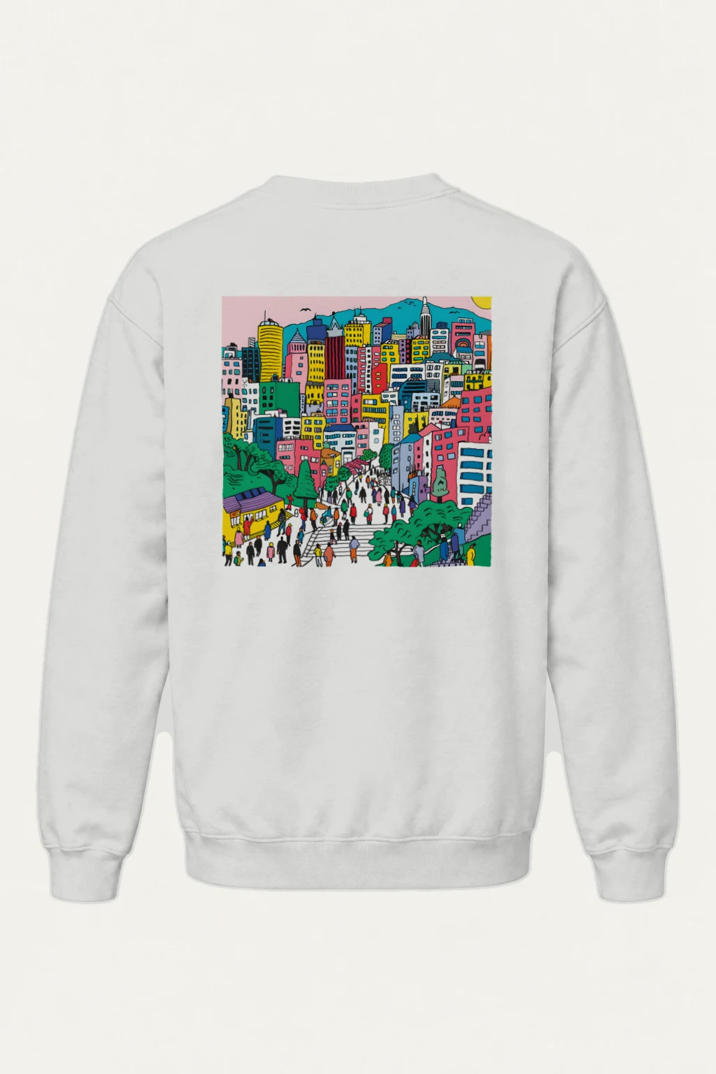 "City Mountain Rush" Heavy Blend Unisex Crewneck Sweatshirt | Gildan 18000