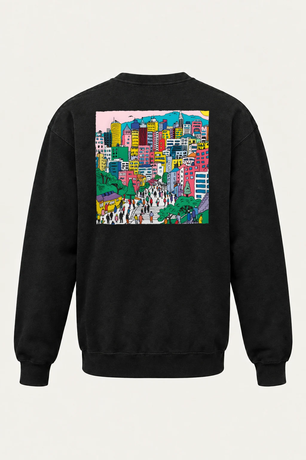 "City Mountain Rush" Heavy Blend Unisex Crewneck Sweatshirt | Gildan 18000