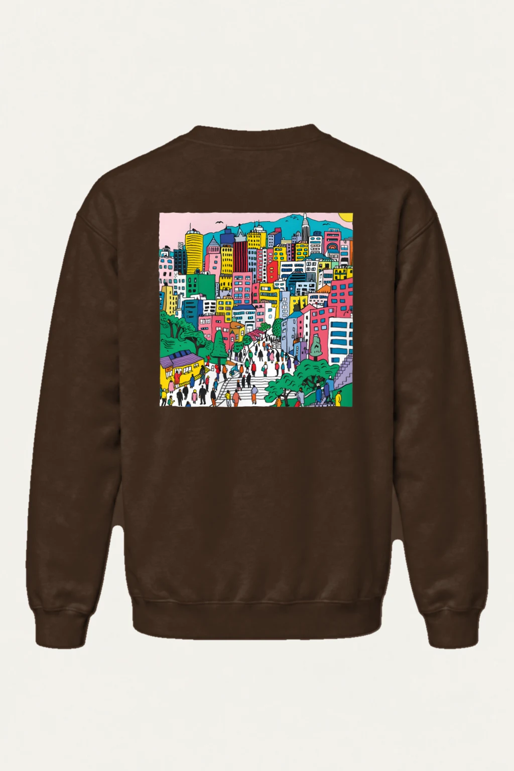 "City Mountain Rush" Heavy Blend Unisex Crewneck Sweatshirt | Gildan 18000