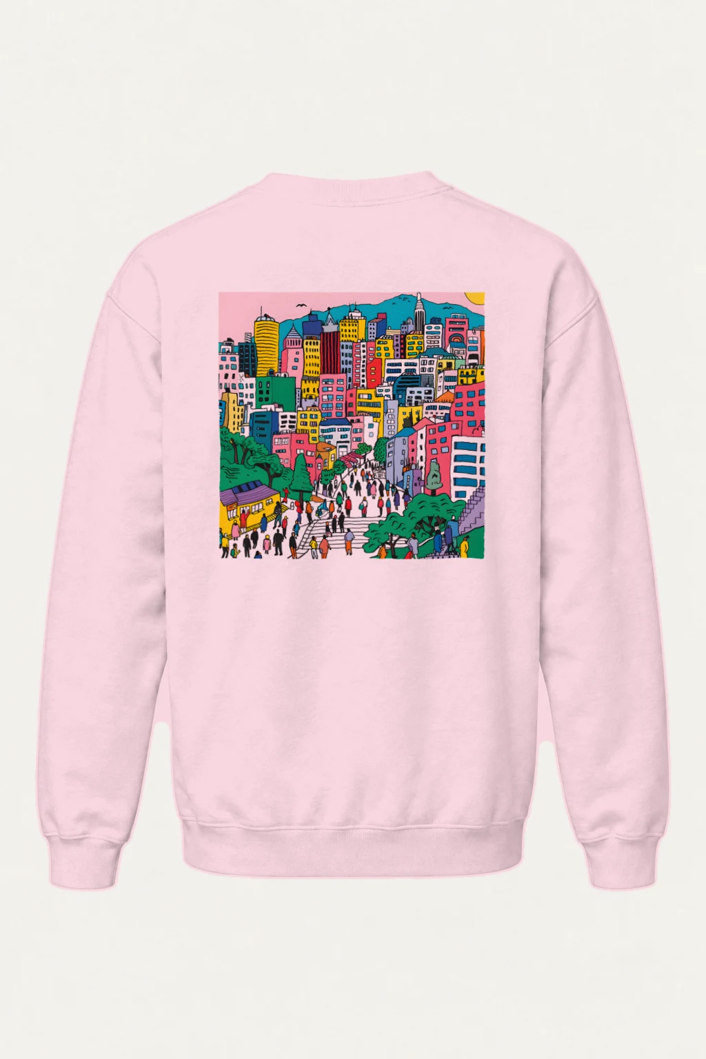"City Mountain Rush" Heavy Blend Unisex Crewneck Sweatshirt | Gildan 18000