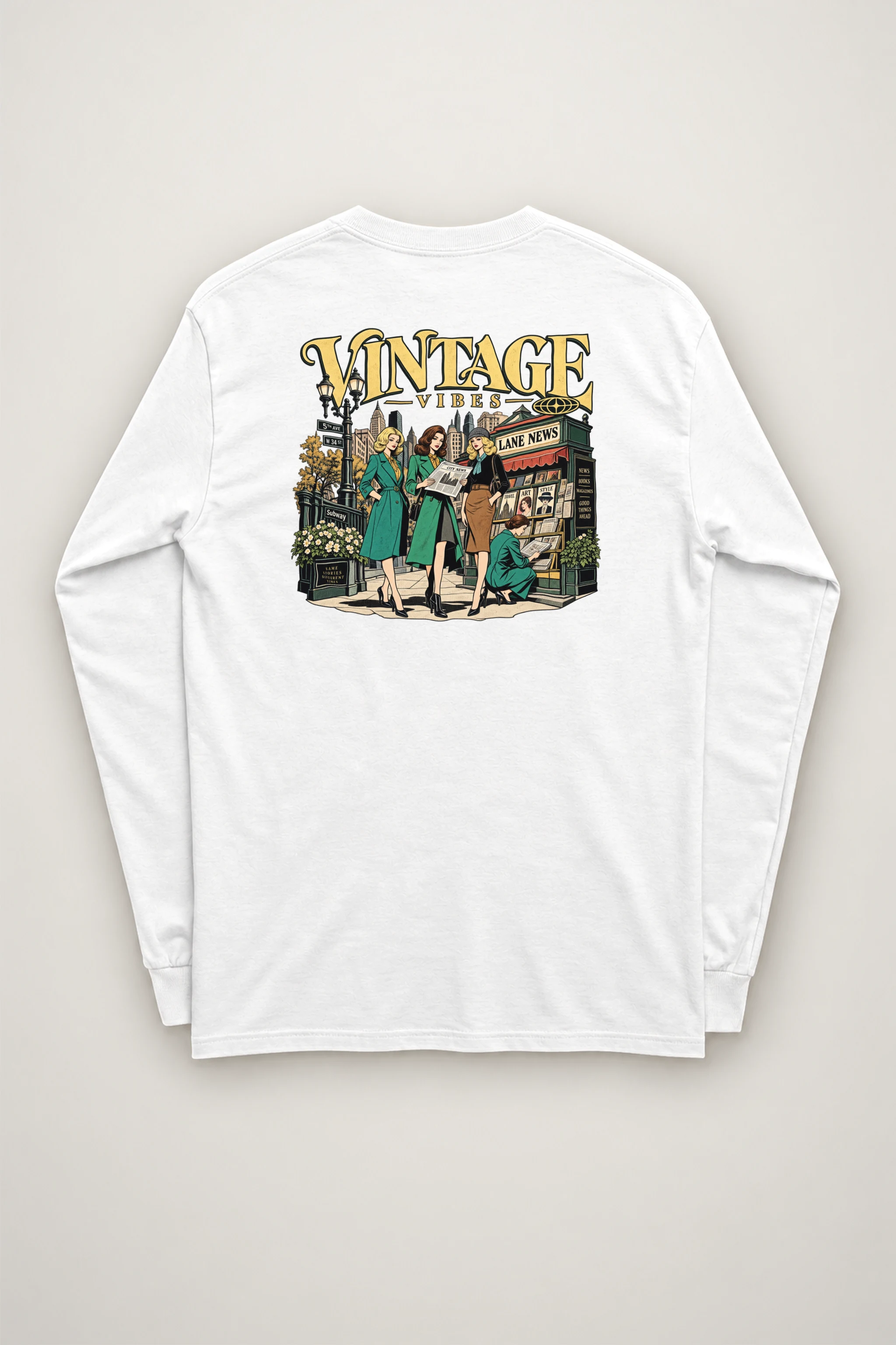 "City News Lane" Unisex Longsleeve T-shirt