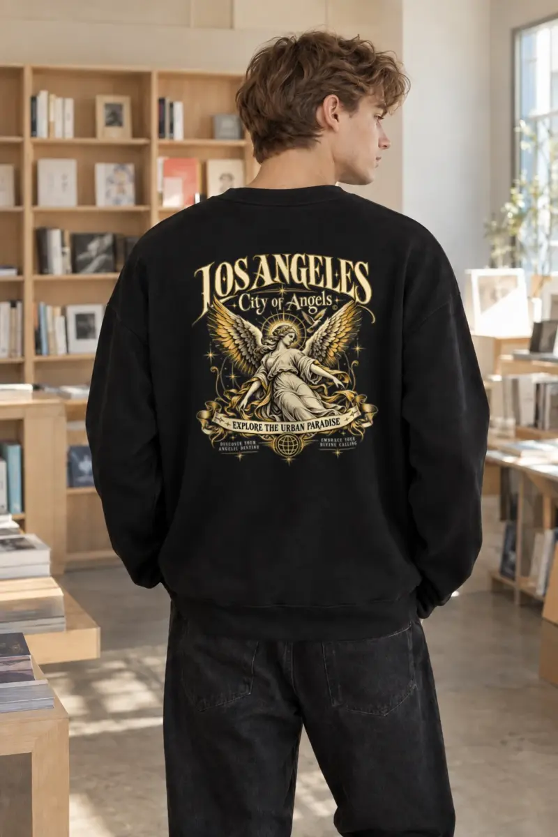"City Of Angels" Heavy Blend Unisex Crewneck Sweatshirt | Gildan 18000