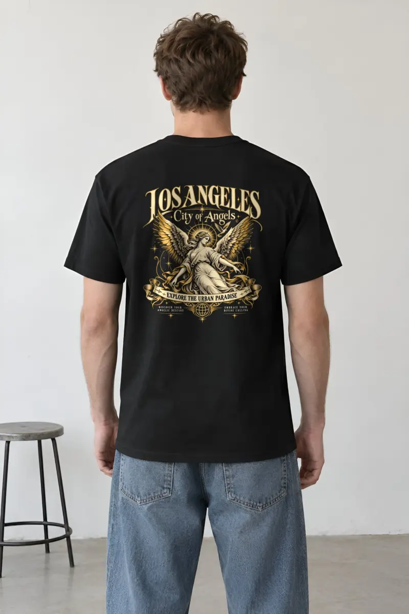 "City Of Angels" Heavyweight Unisex Crewneck T-shirt