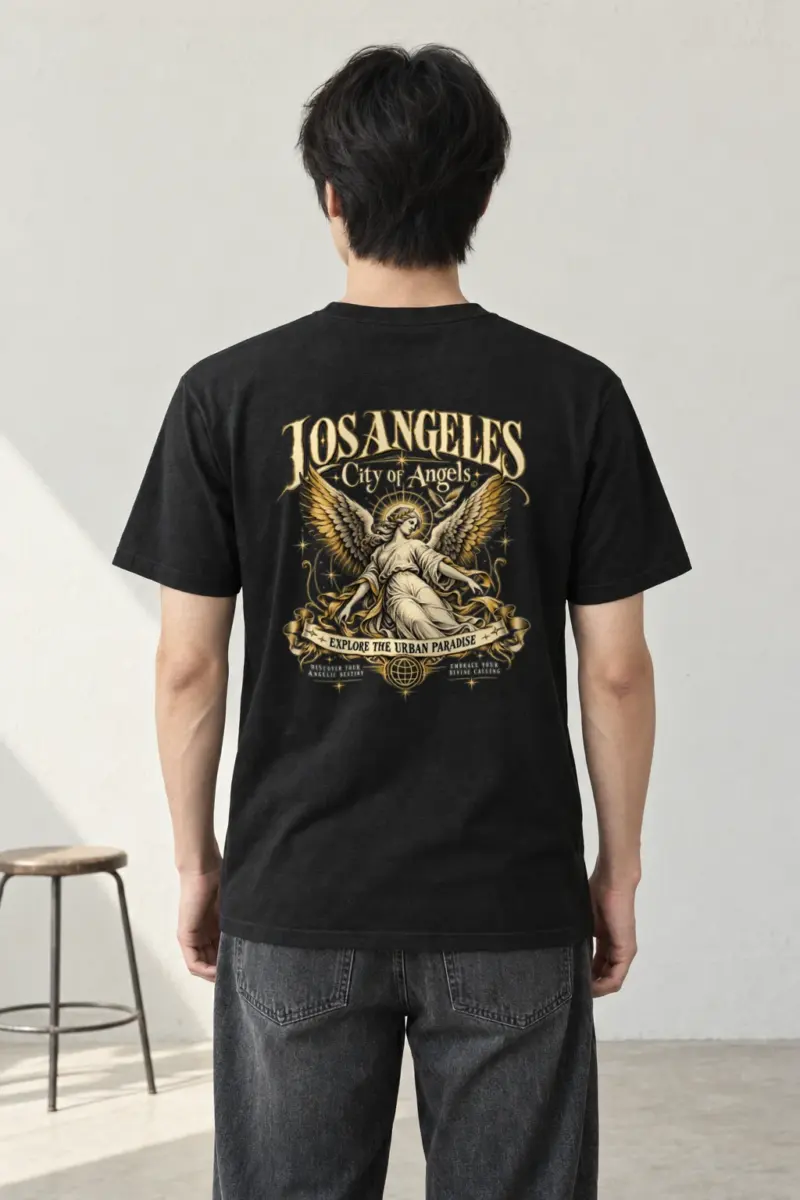 "City Of Angels" Heavyweight Unisex Crewneck T-shirt