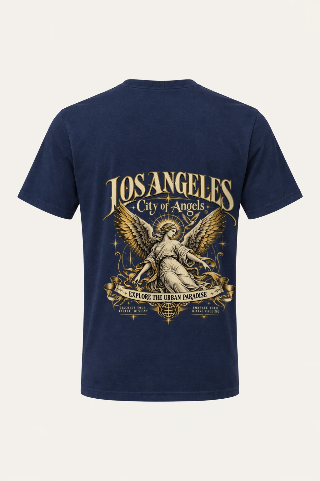 "City Of Angels" Heavyweight Unisex Crewneck T-shirt | Gildan 5000