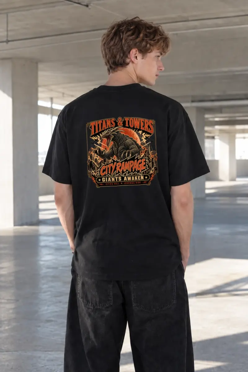 "City Rampage" Heavyweight Unisex Crewneck T-shirt | Gildan 5000