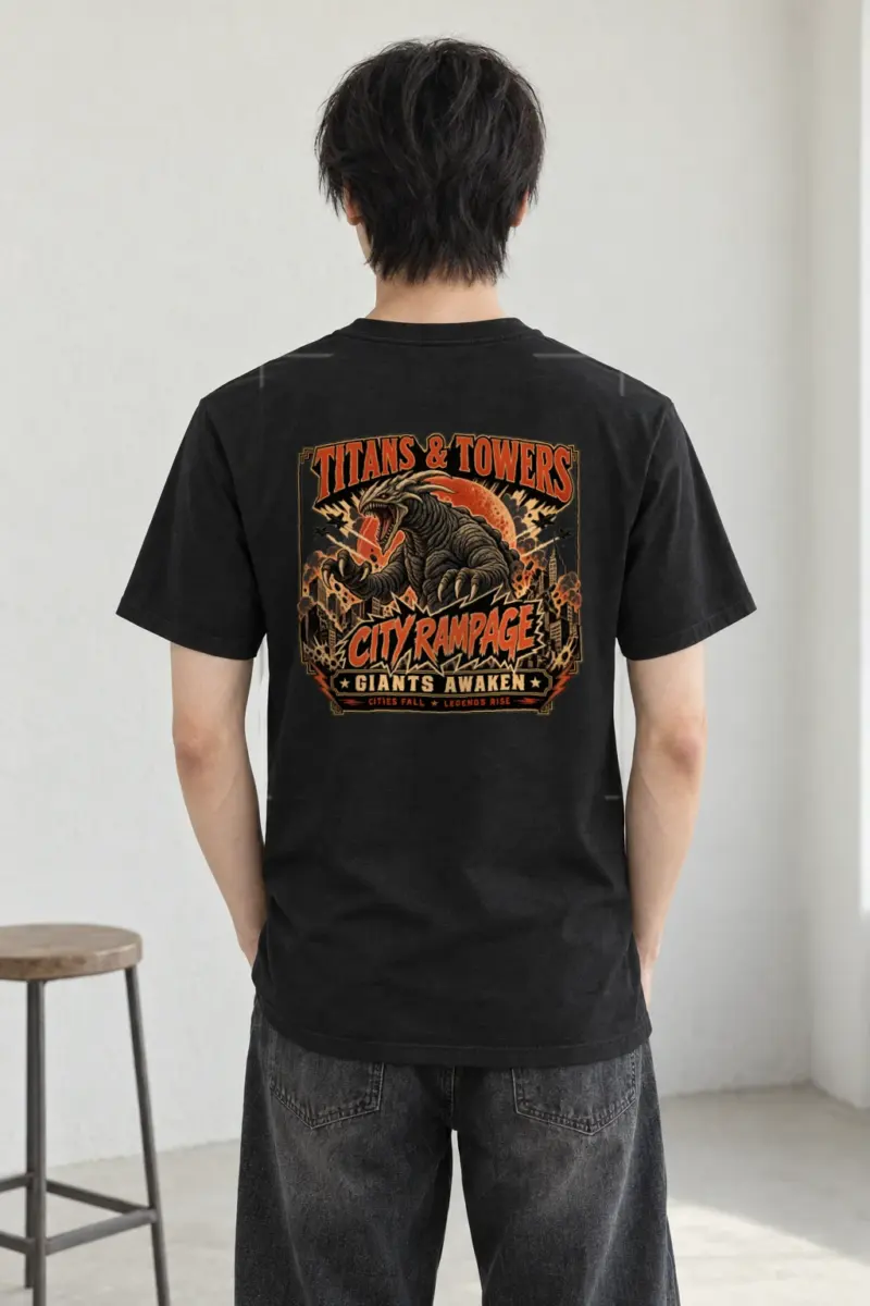 "City Rampage" Heavyweight Unisex Crewneck T-shirt