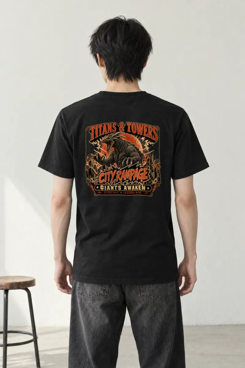 "City Rampage" Heavyweight Unisex Crewneck T-shirt | Gildan 5000