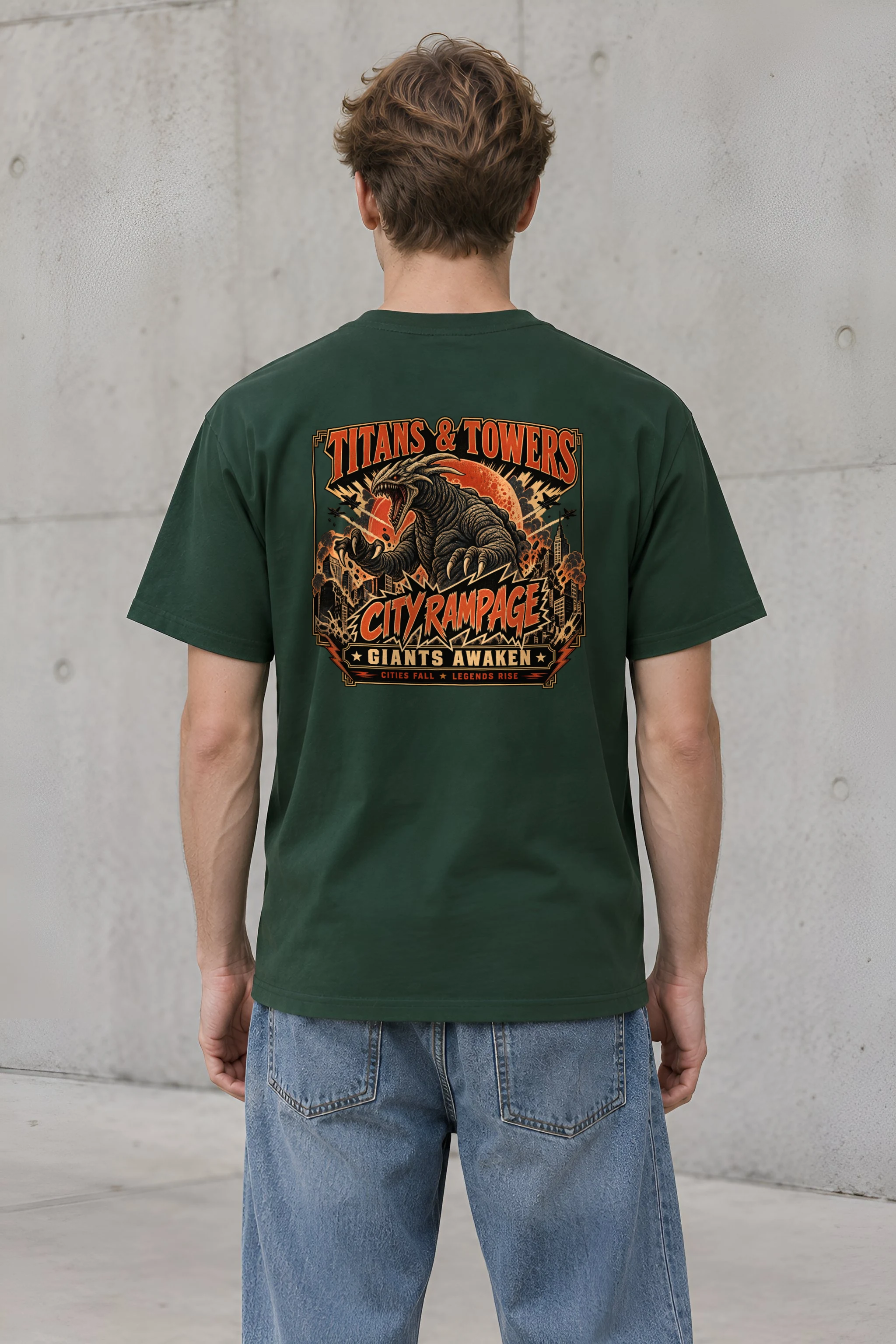 "City Rampage" Heavyweight Unisex Crewneck T-shirt