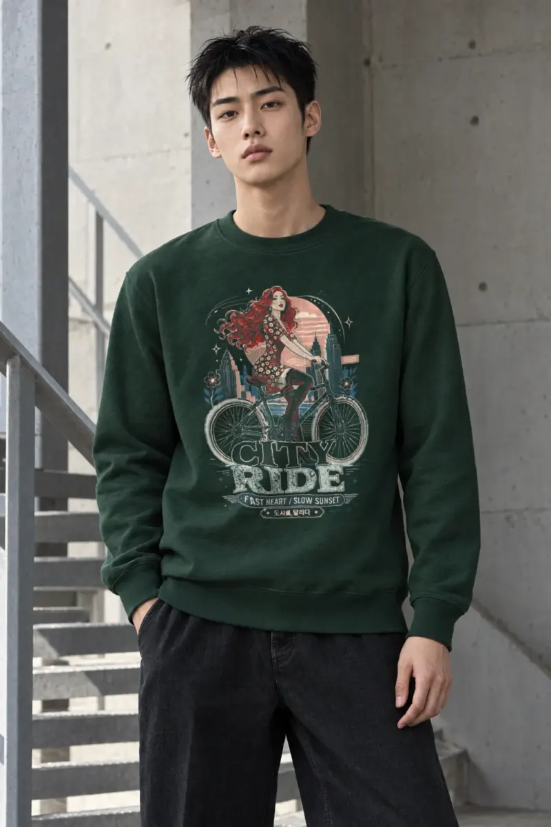 "City Ride" Heavy Blend Unisex Crewneck Sweatshirt