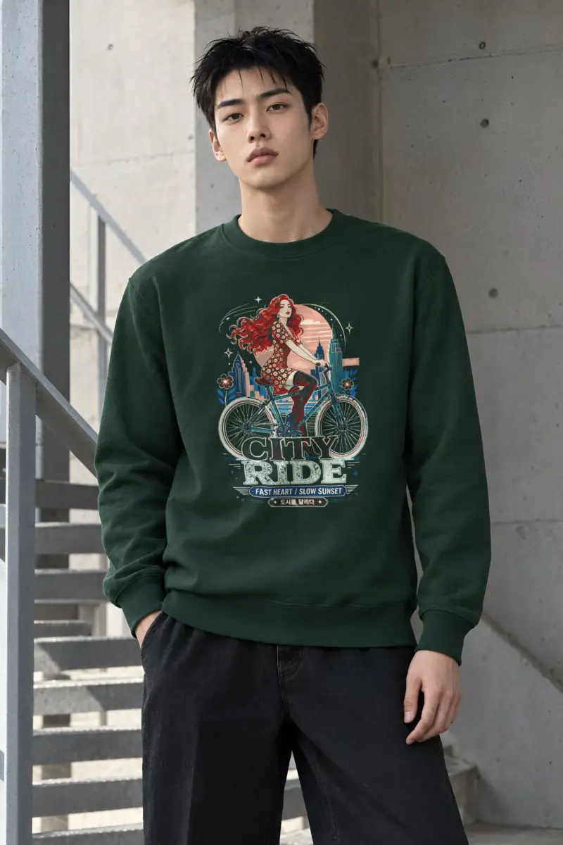"City Ride" Heavy Blend Unisex Crewneck Sweatshirt