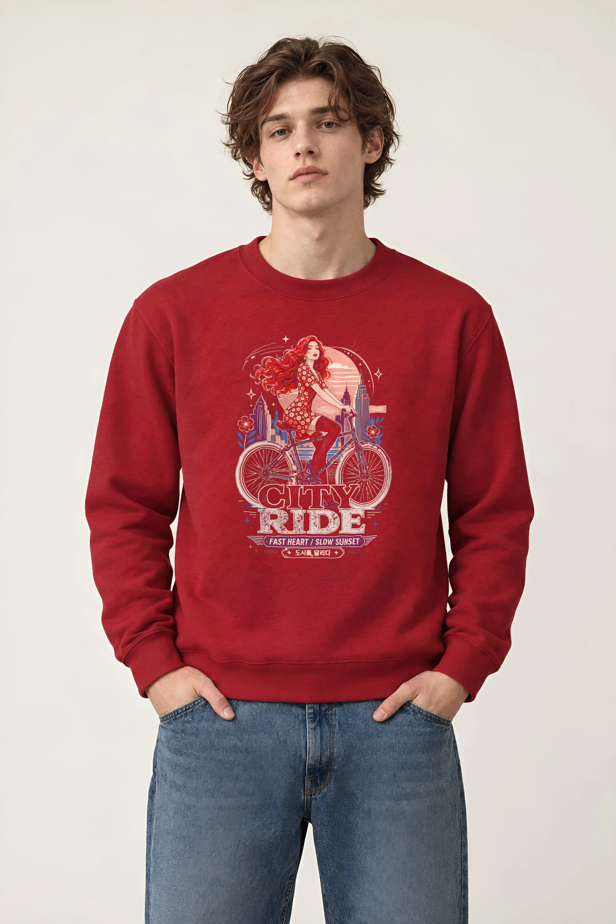 "City Ride" Unisex Crewneck Sweatshirt