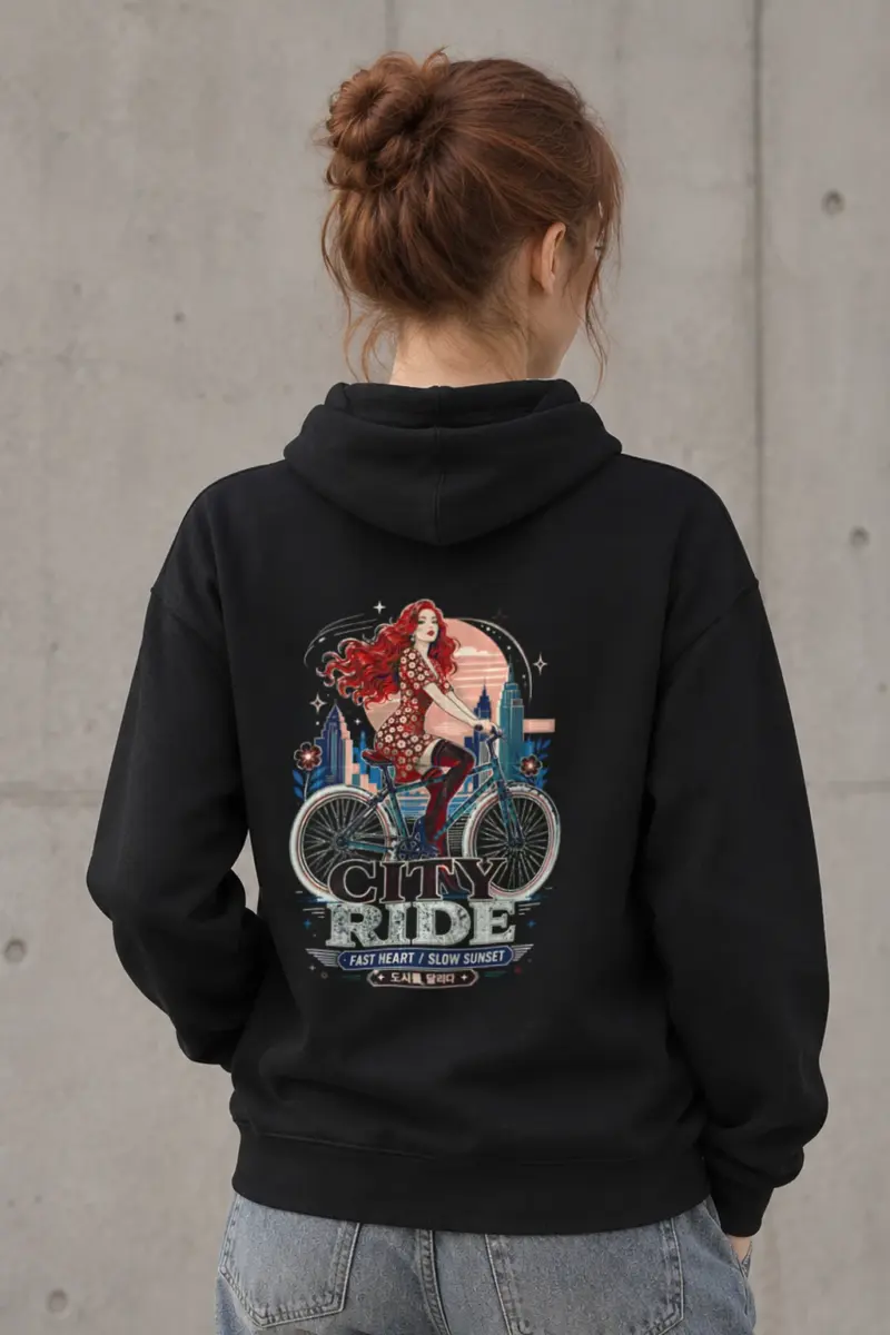 "City Ride" Heavy Blend Unisex Pullover Hoodie