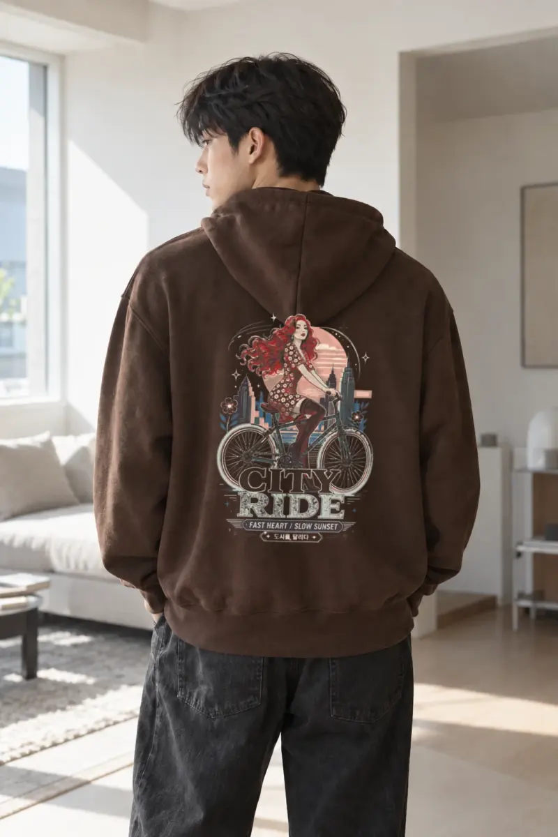 "City Ride" Heavy Blend Unisex Pullover Hoodie | Gildan 18500
