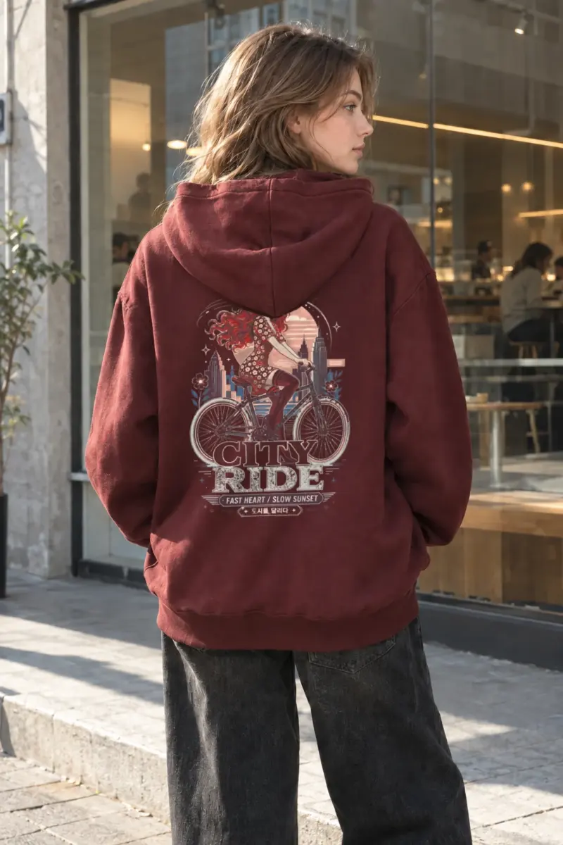 "City Ride" Heavy Blend Unisex Pullover Hoodie | Gildan 18500