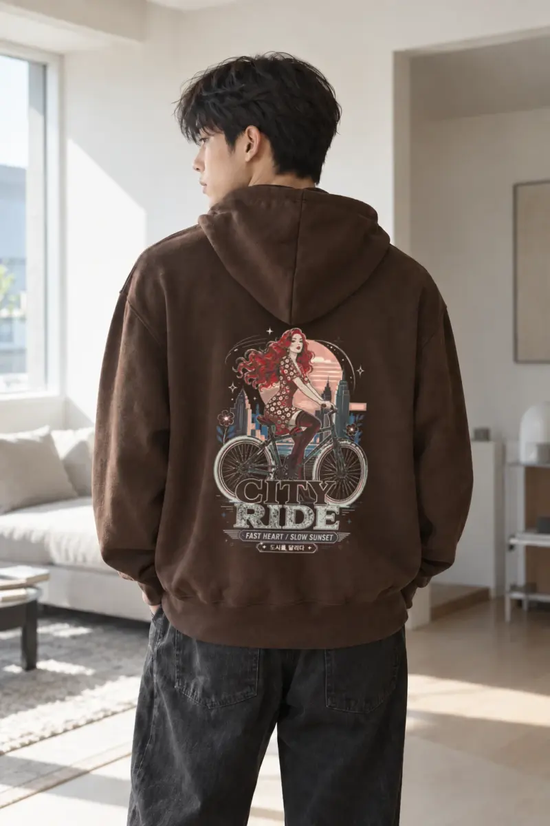 “City Ride” Heavy Blend Unisex Pullover Hoodie | Gildan 18500