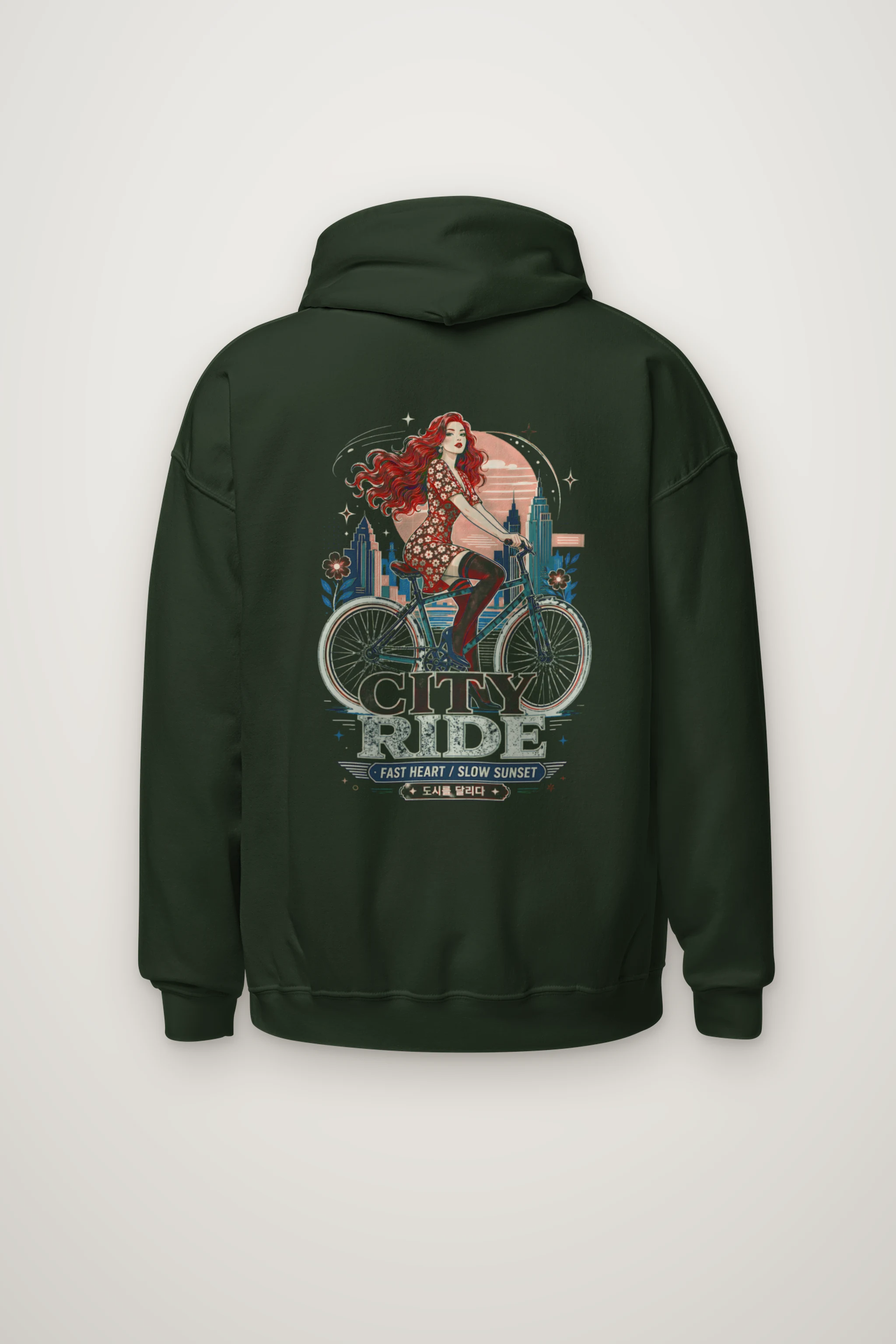 "City Ride" Heavy Blend Unisex Pullover Hoodie