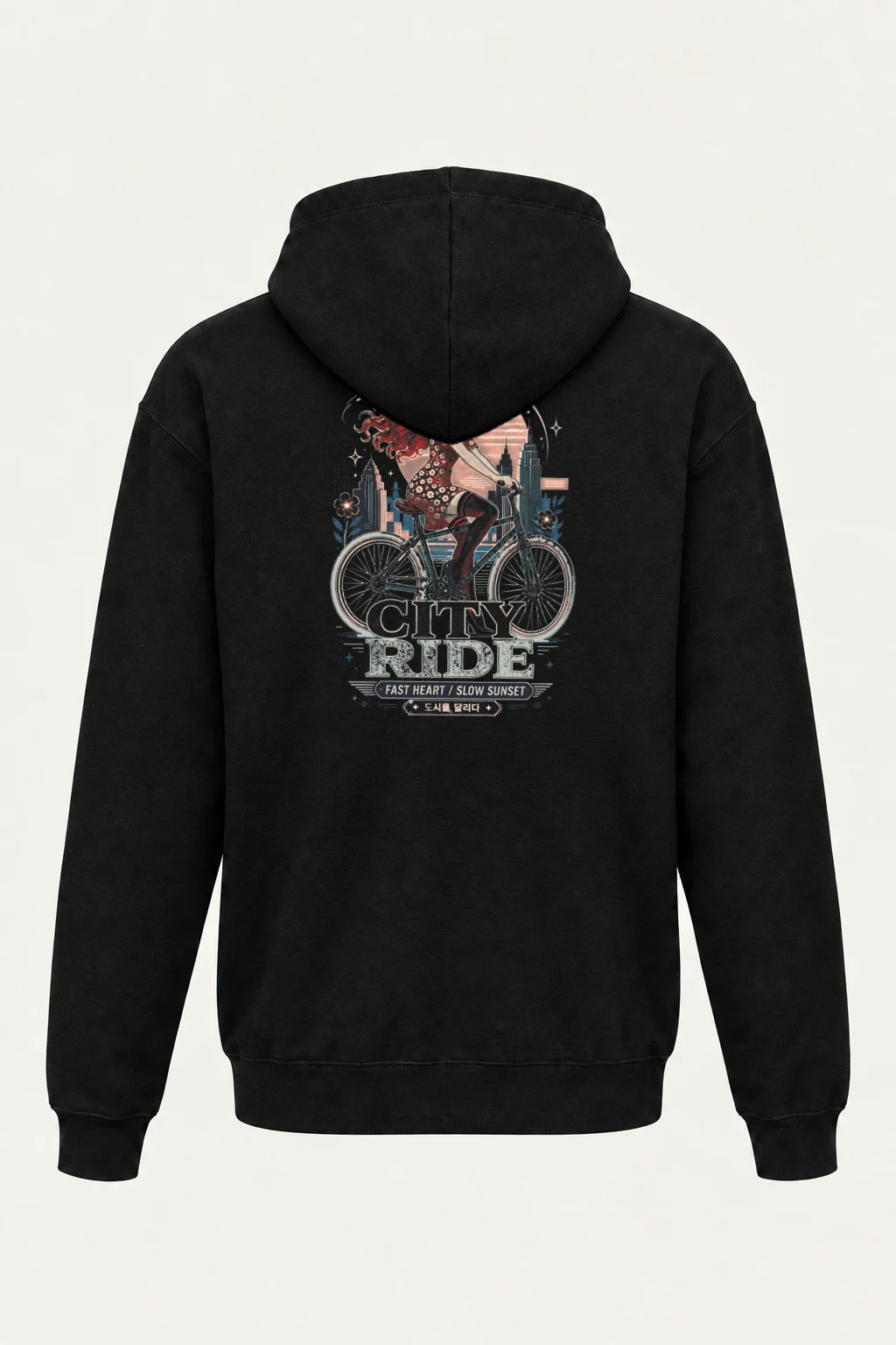 "City Ride" Heavy Blend Unisex Pullover Hoodie | Gildan 18500