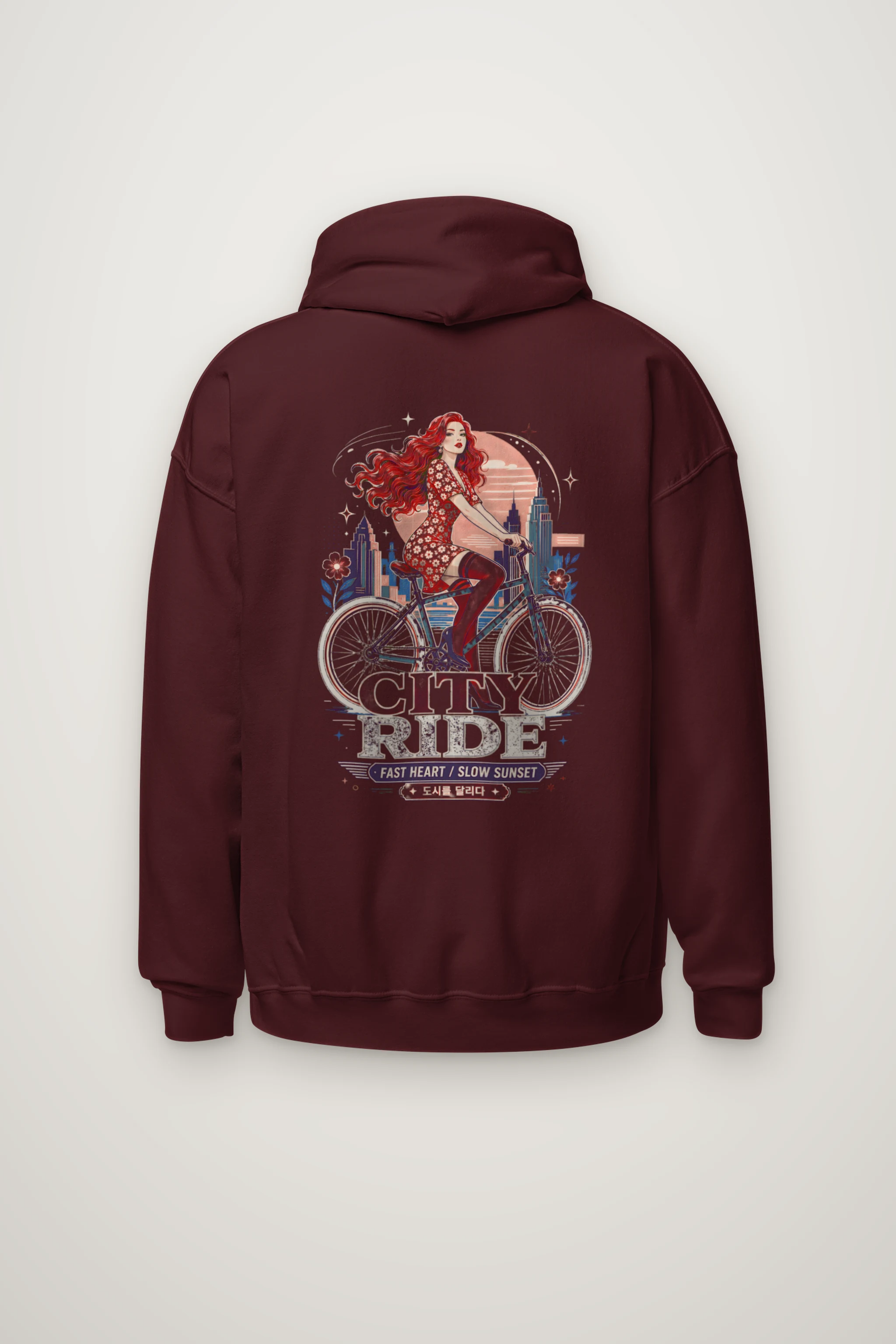 "City Ride" Heavy Blend Unisex Pullover Hoodie
