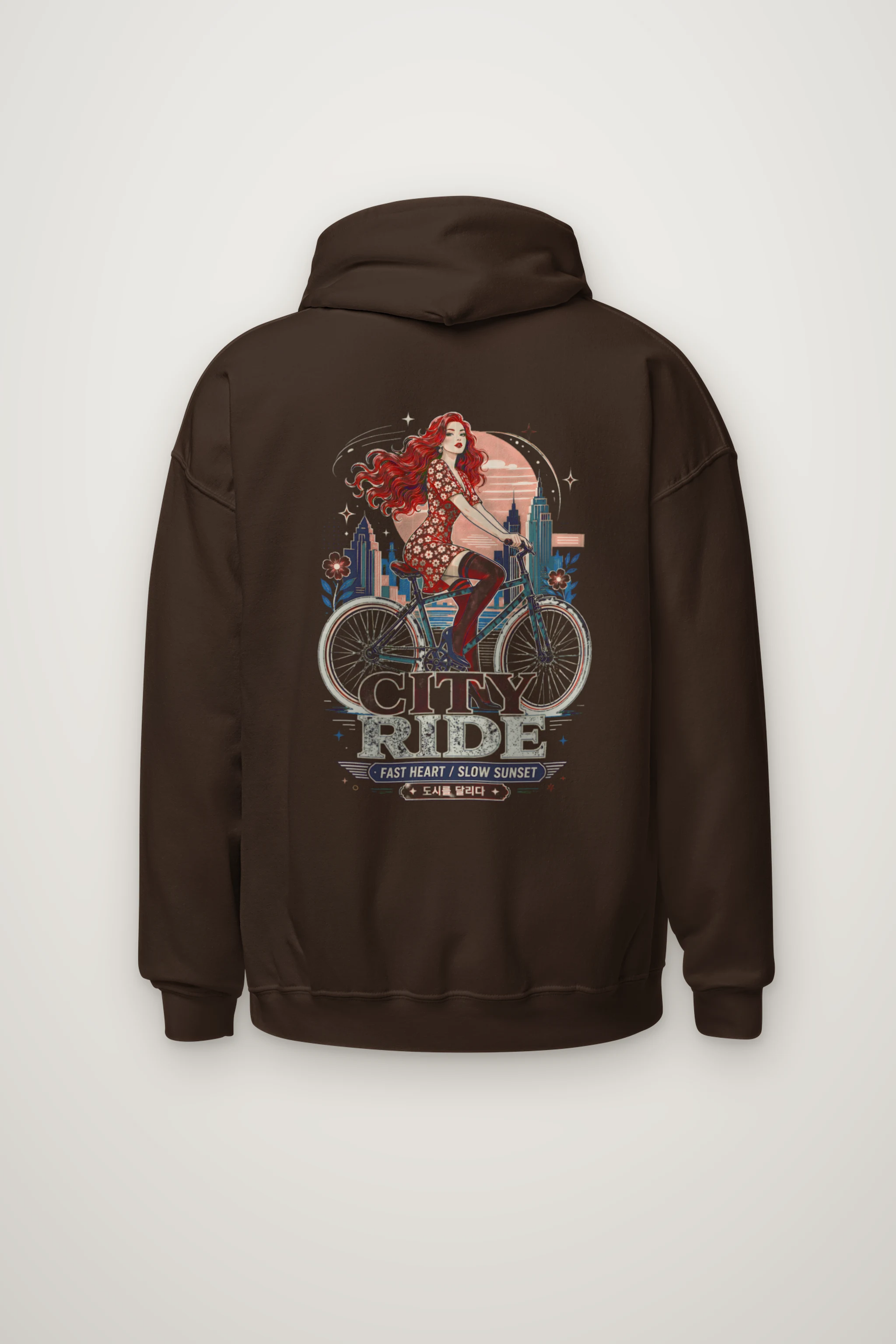 "City Ride" Heavy Blend Unisex Pullover Hoodie