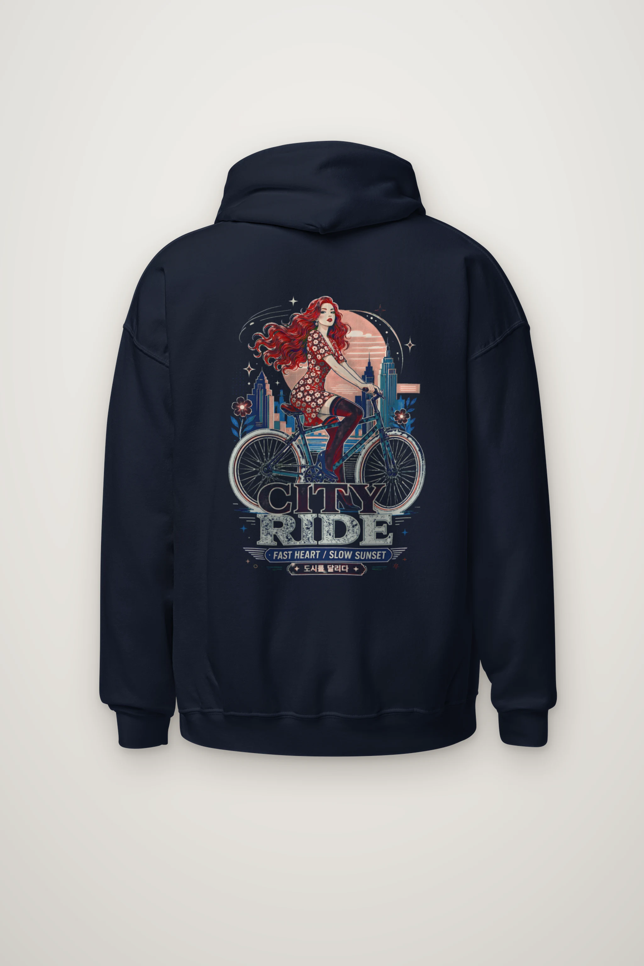 "City Ride" Heavy Blend Unisex Pullover Hoodie