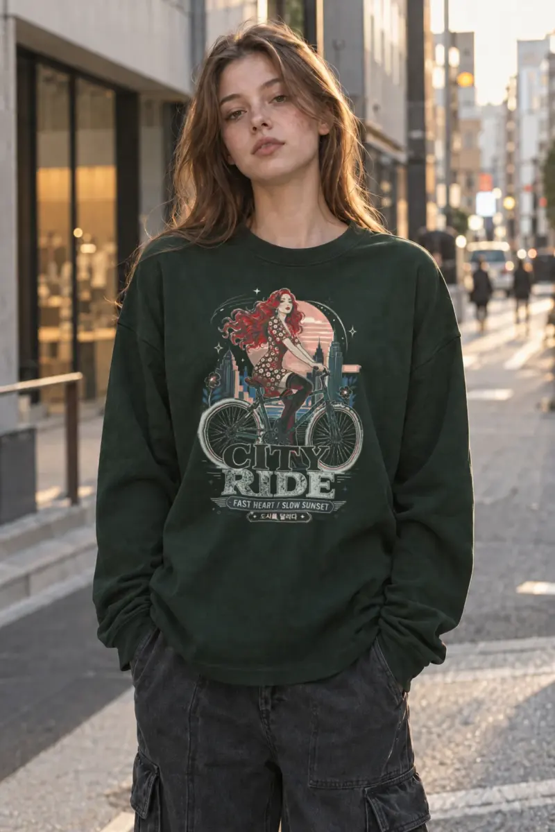 "City Ride" Unisex Longsleeve T-shirt | Gildan 2400