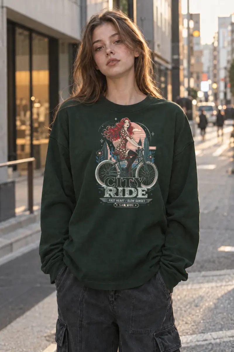 “City Ride” Unisex Longsleeve T-shirt | Gildan 2400