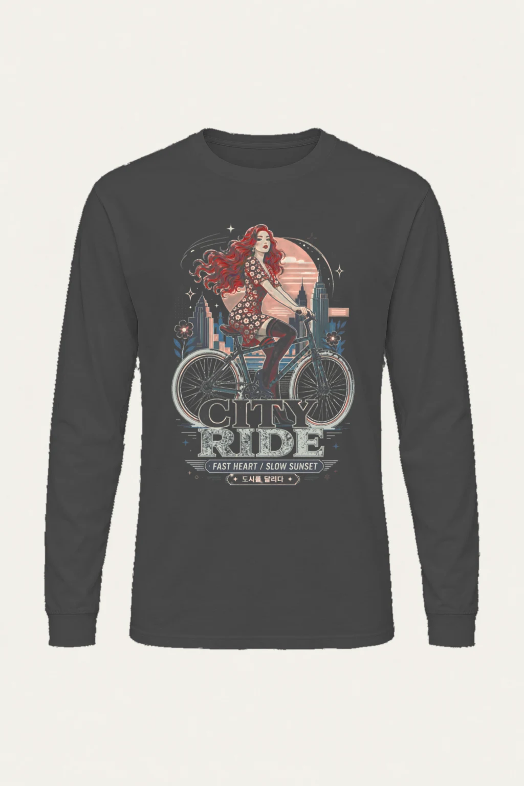"City Ride" Unisex Longsleeve T-shirt | Gildan 2400